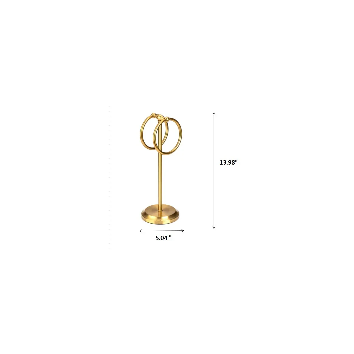 Classical Double Ring Design Fingertip Towel Holder - Image 2