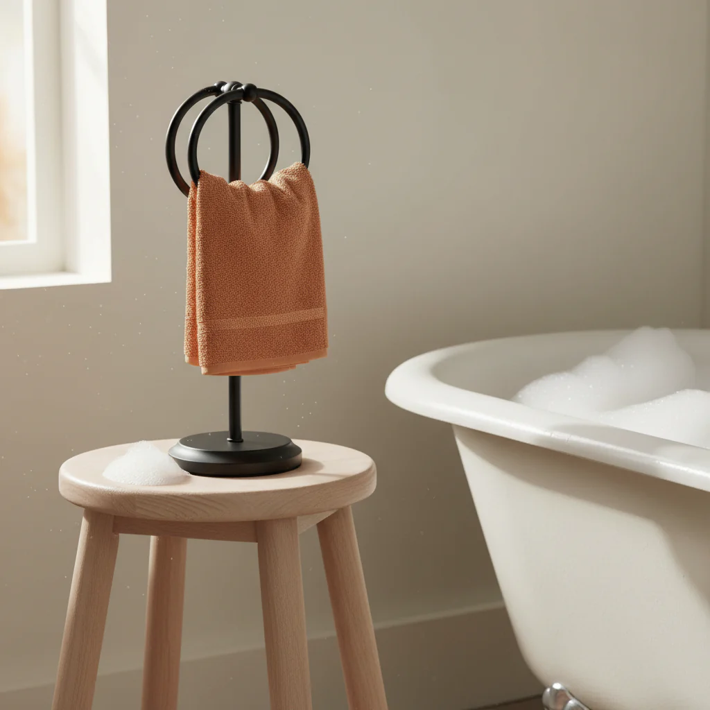 Classical Double Ring Design Fingertip Towel Holder - Image 20