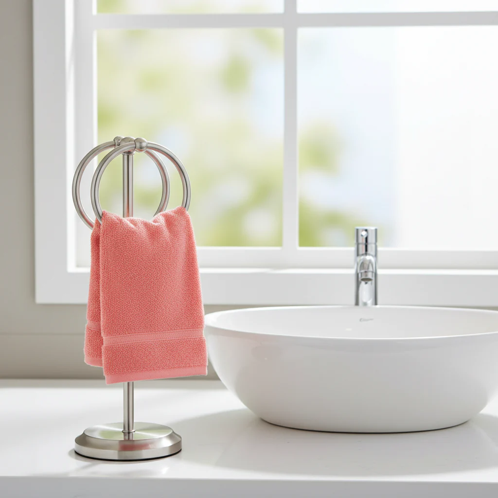 Classical Double Ring Design Fingertip Towel Holder - Image 25