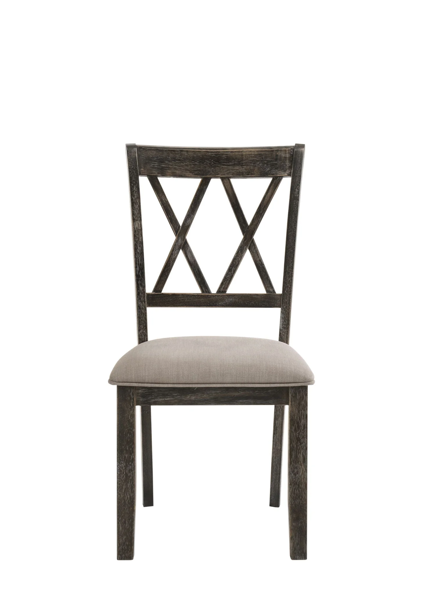 Claudia II - Weathered Side Chair (Set of 2) - Beige / Gray - Image 2