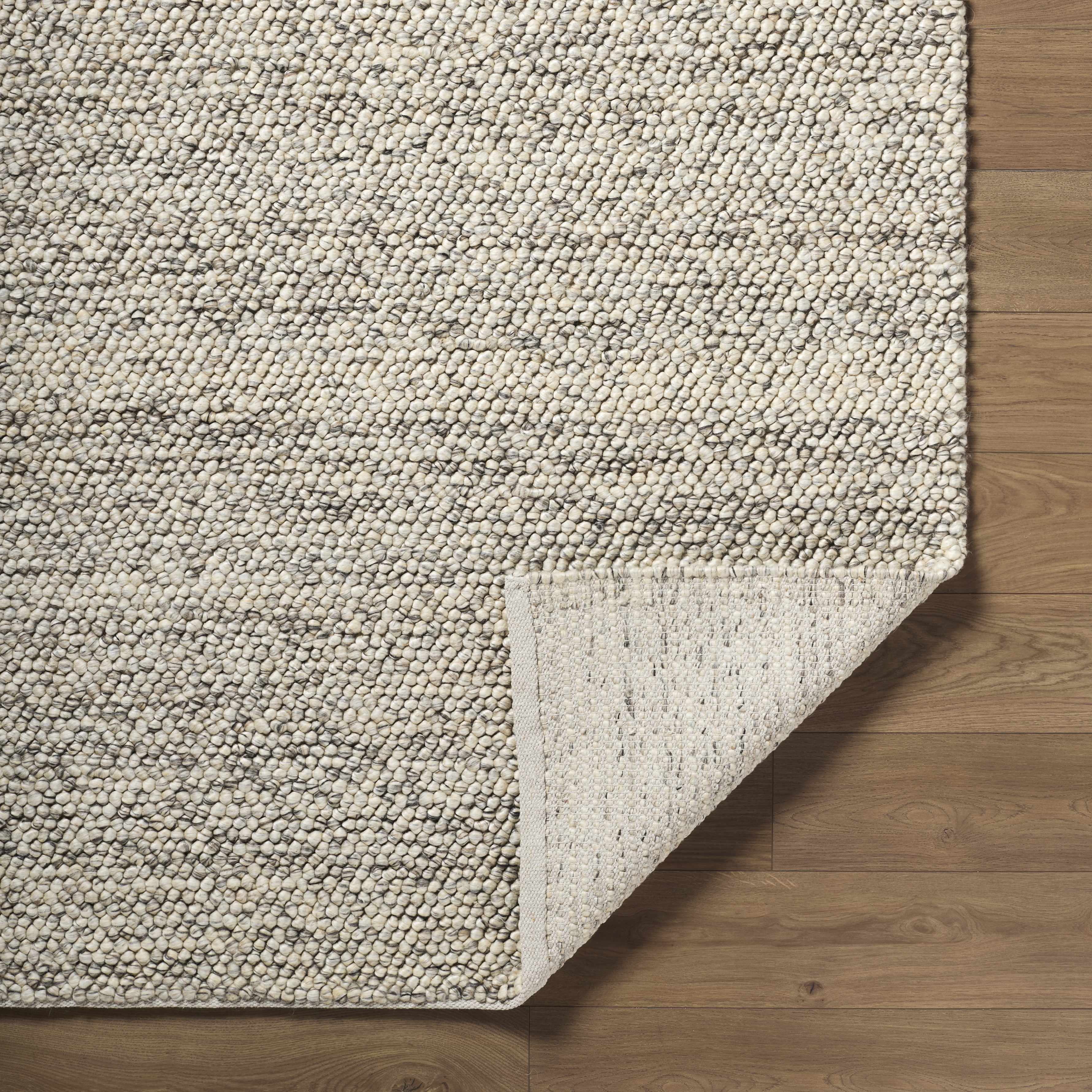 Clayne Beige & Charcoal Premium Wool Area Rug - Image 5
