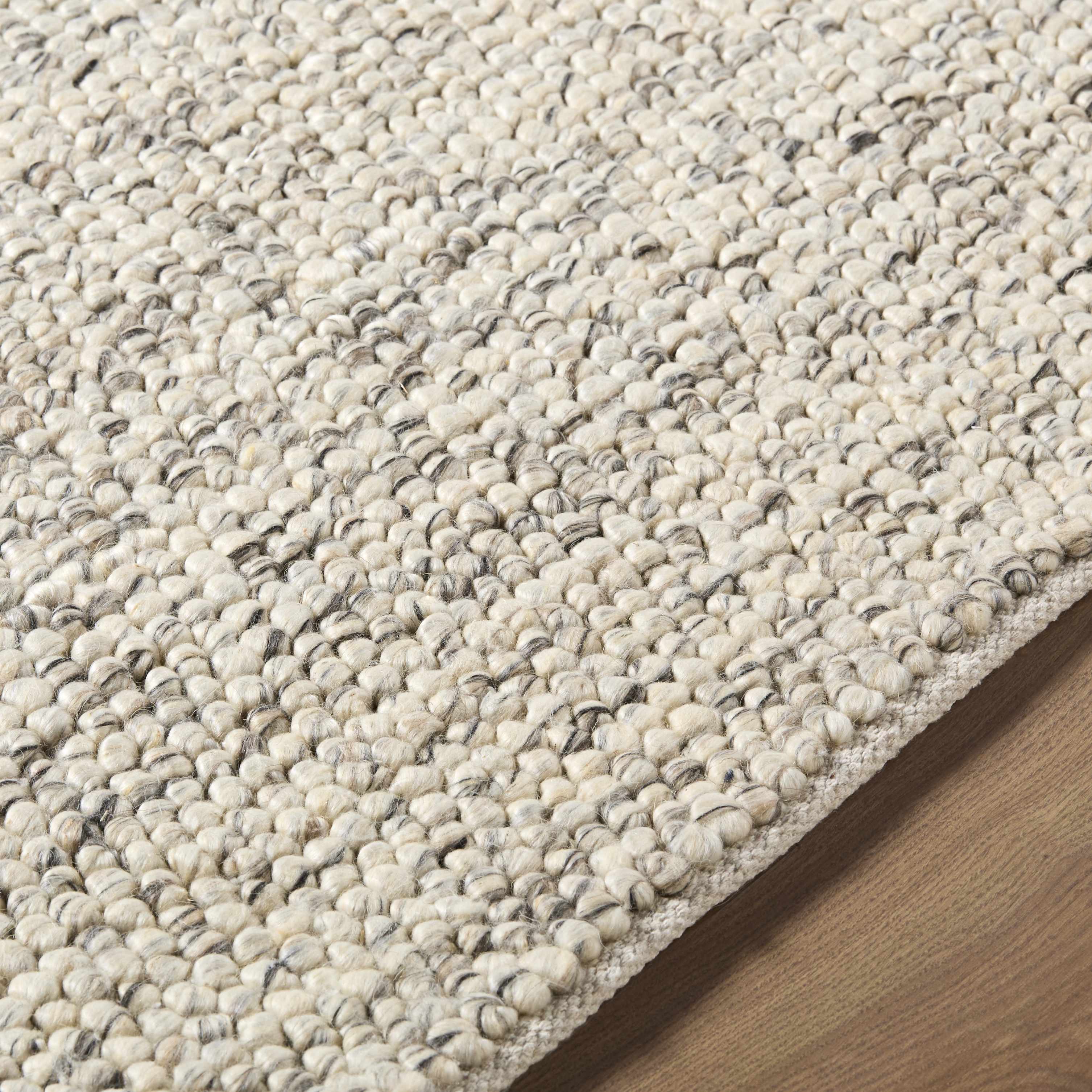 Clayne Beige & Charcoal Premium Wool Area Rug - Image 6