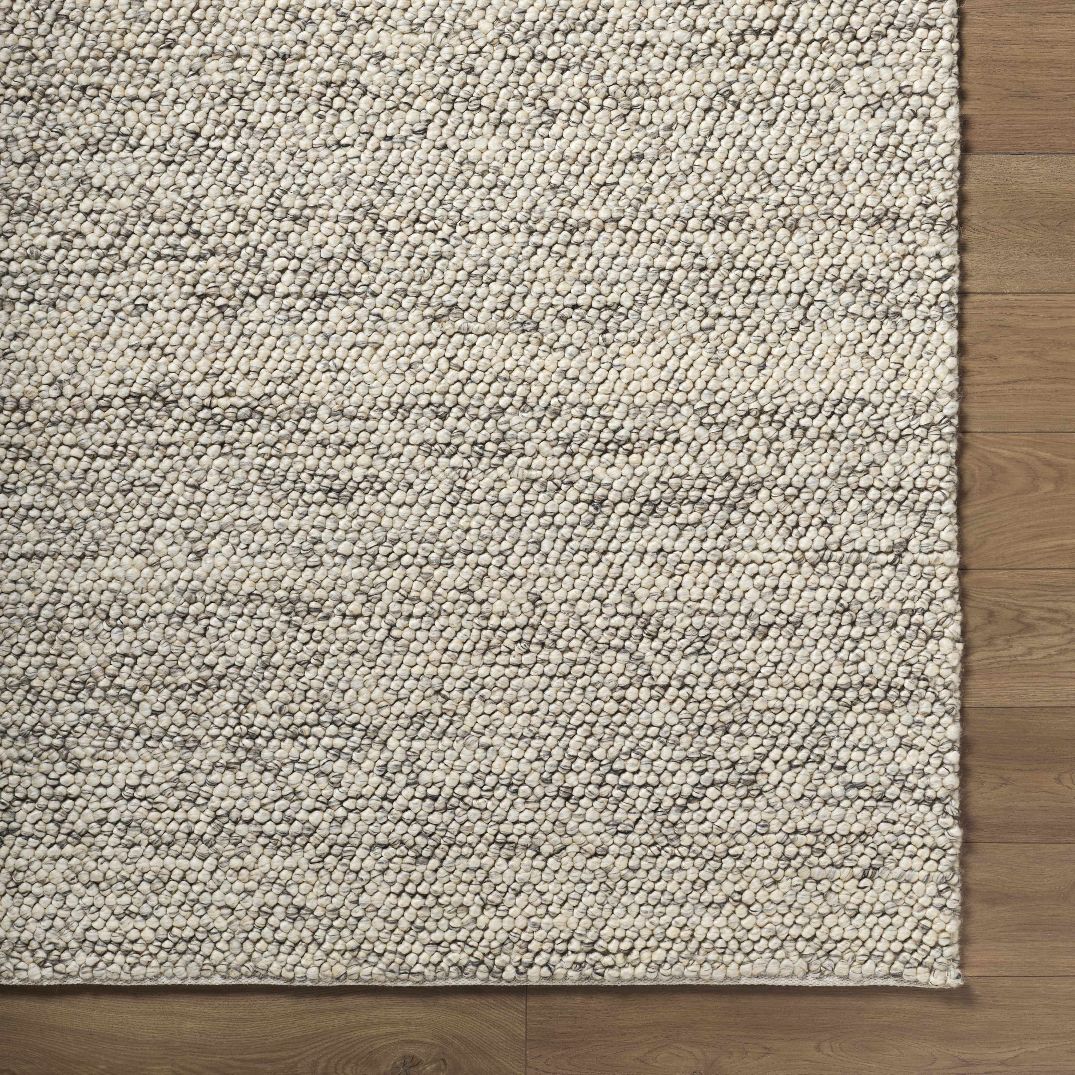 Clayne Beige & Charcoal Premium Wool Area Rug - Image 7