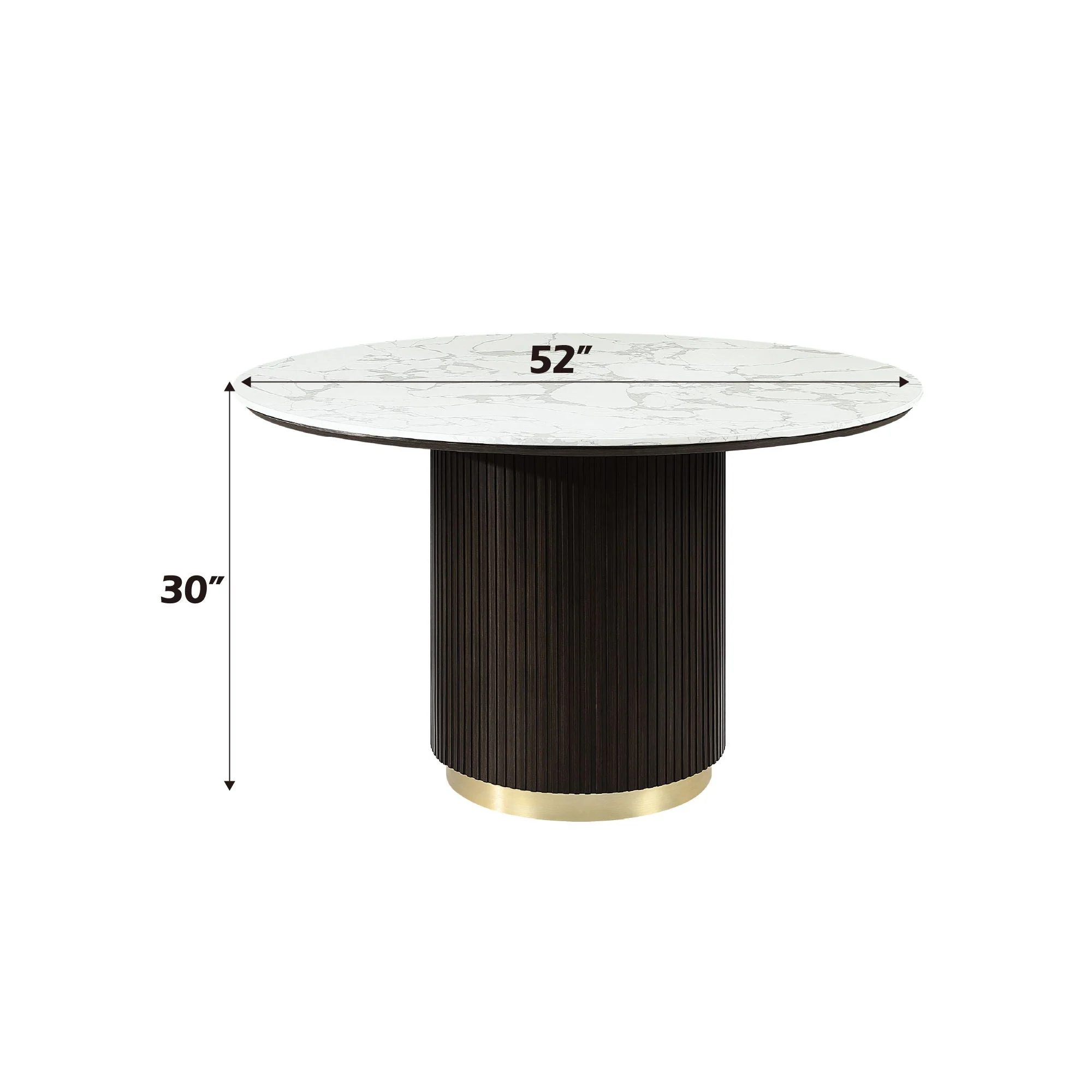 Clayten - Around Dining Table - Marble / Espresso - Image 4
