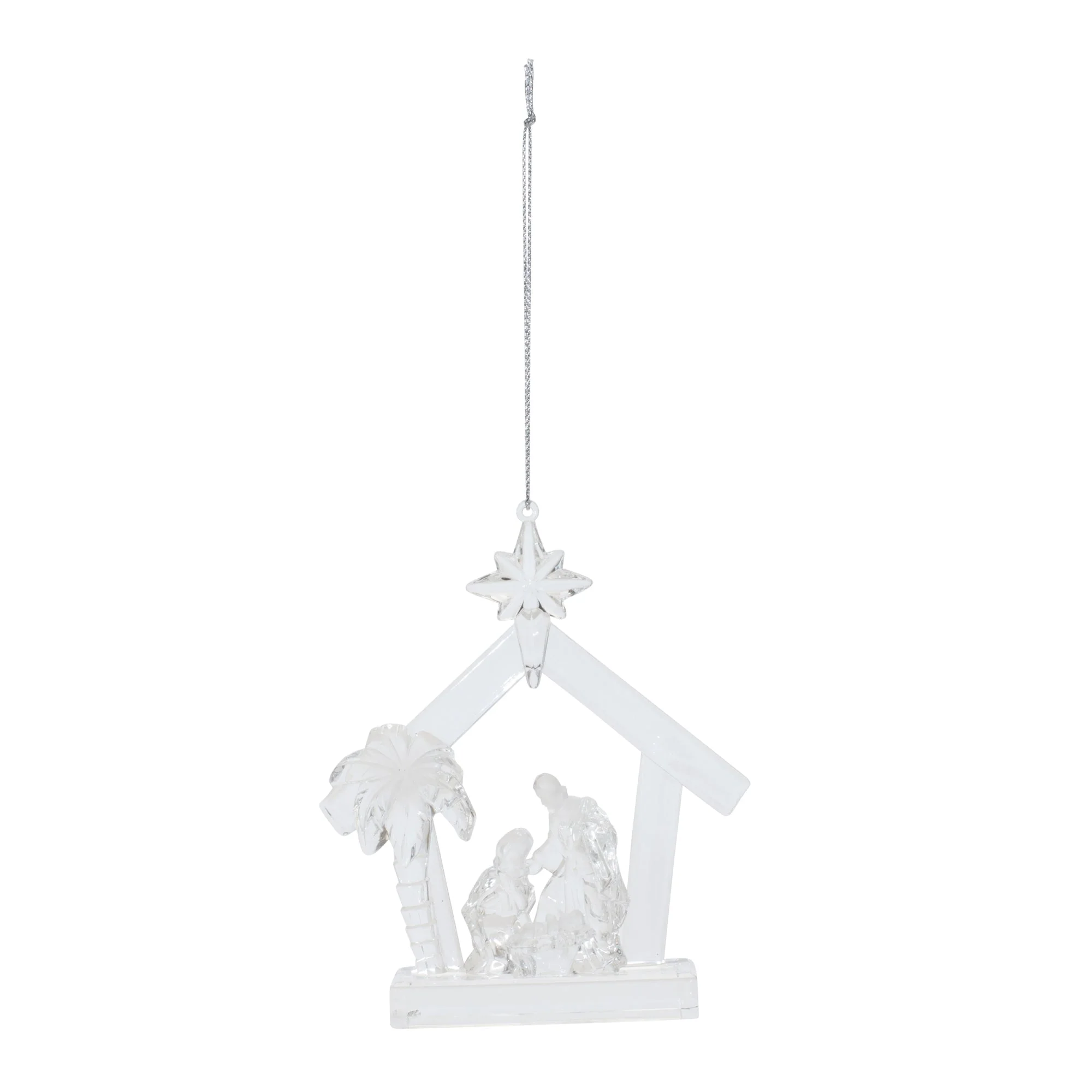Clear Acrylic Nativity Ornament (Set of 4) - Image 2