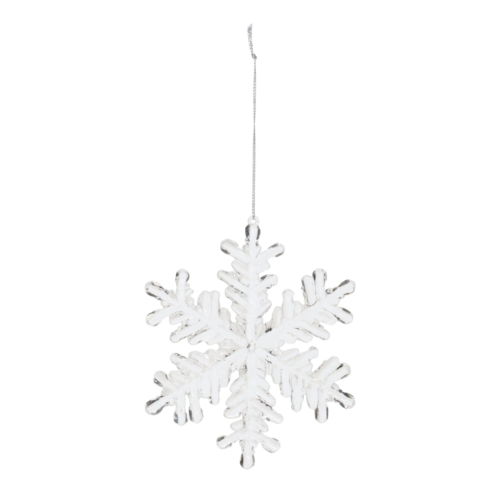 Clear Acrylic Snowflake Oranment (Set of 12) - Image 2