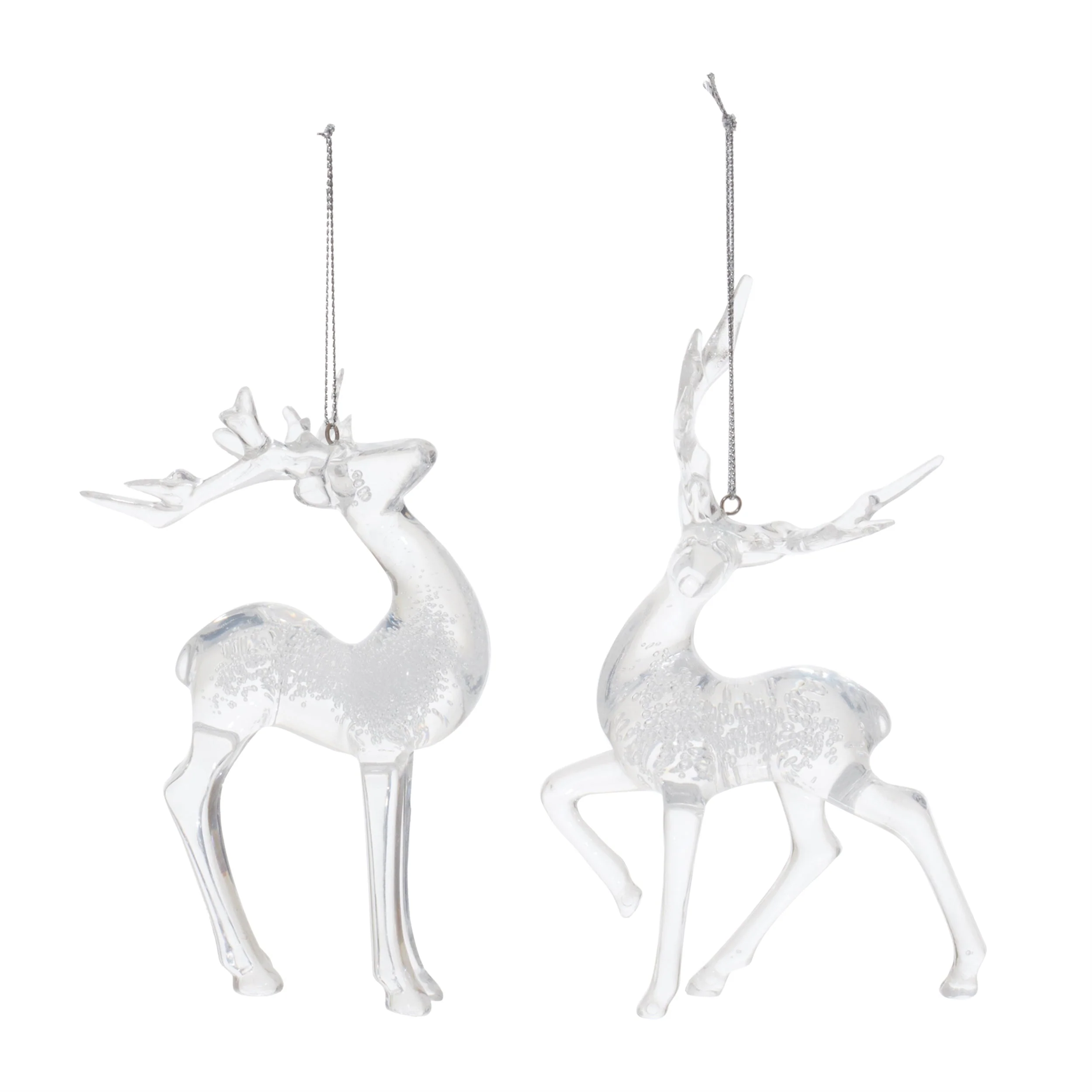 Clear Bubbled Deer Ornament (Set of 6) - Image 2