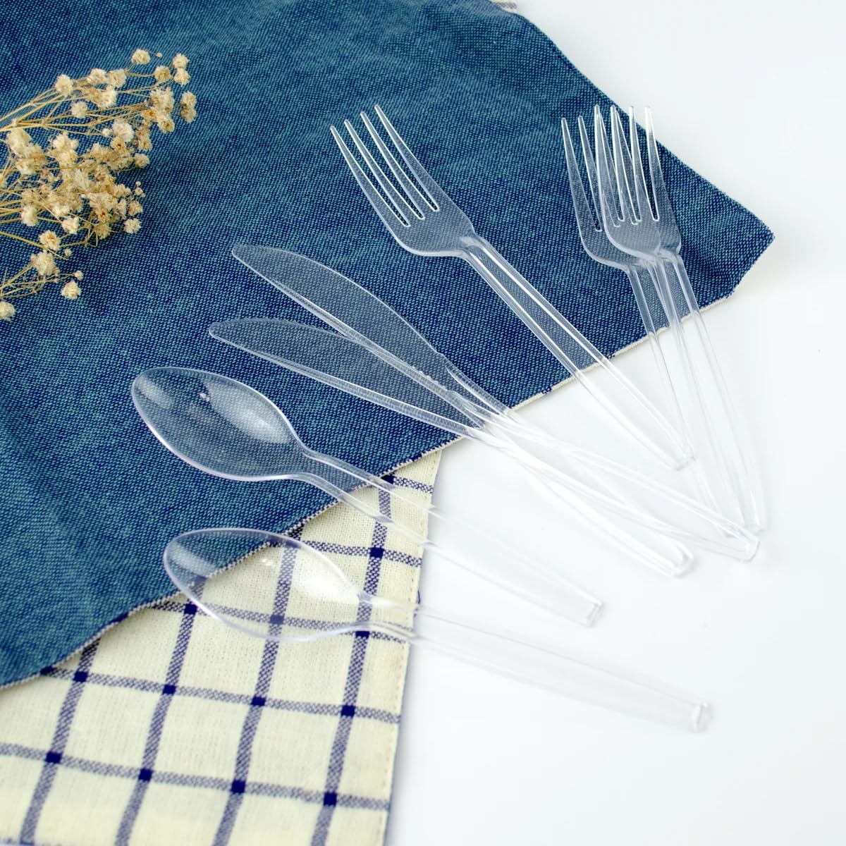 Clear Disposable Cutlery Set - 360 Pieces - Image 6