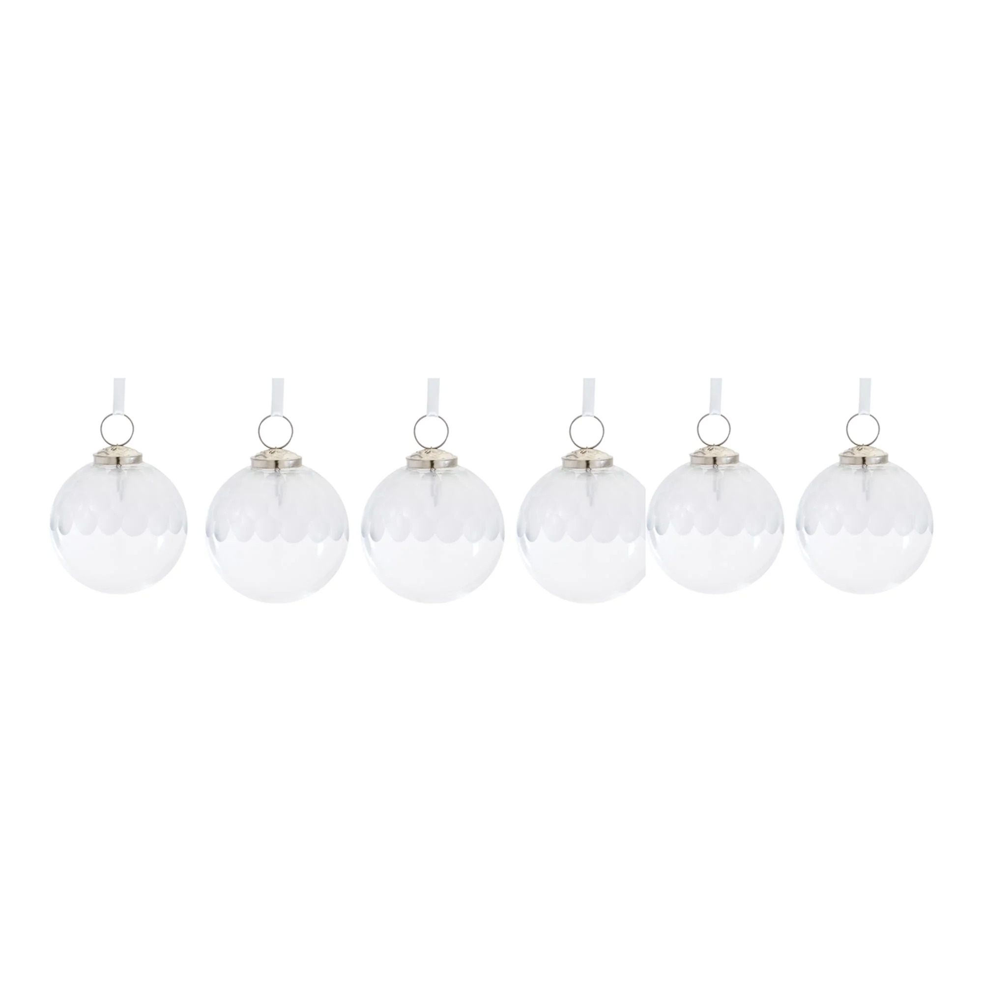 Clear Glass Ball Ornament (Set of 6) - Image 3