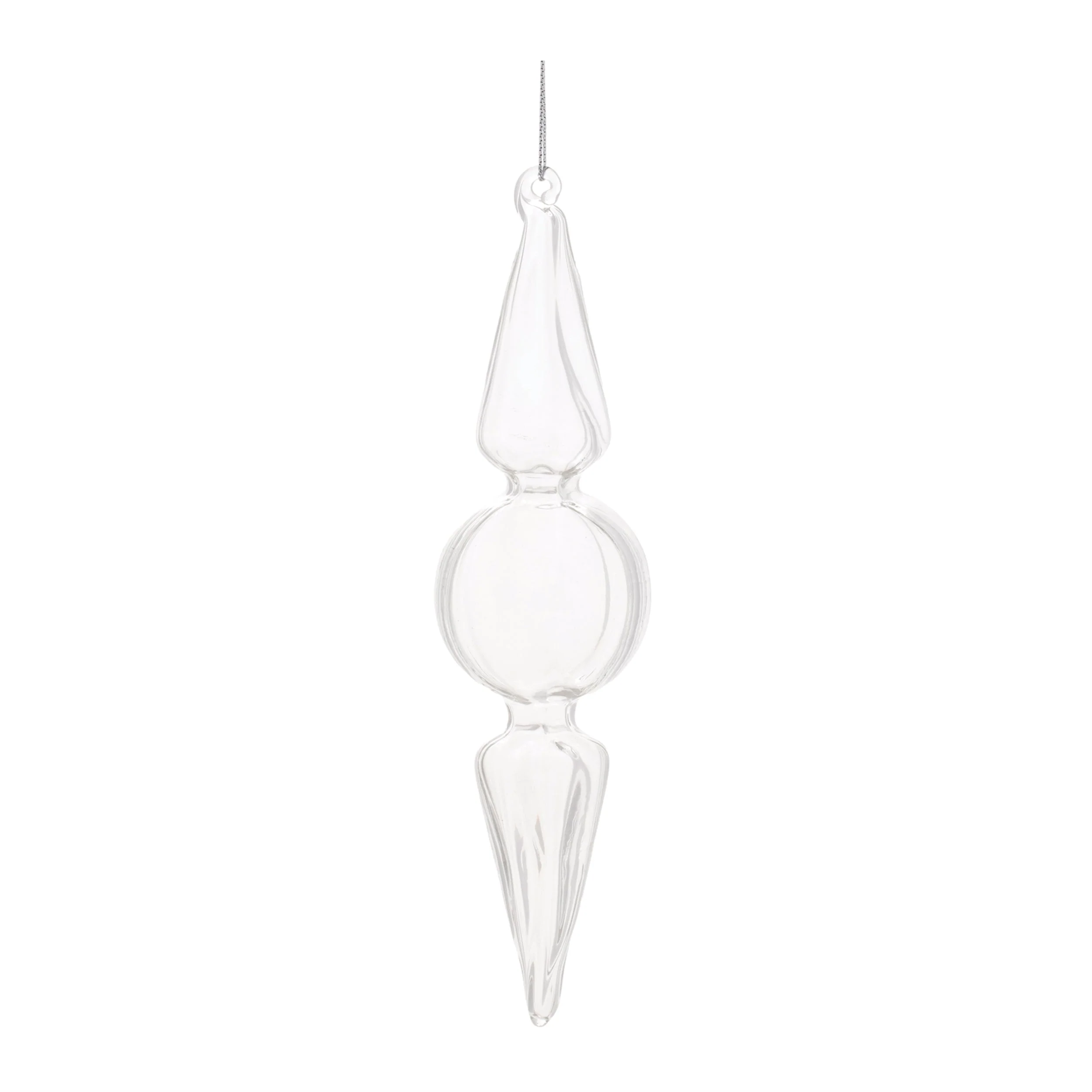 Clear glass finial ornament (set of 12) - Image 5