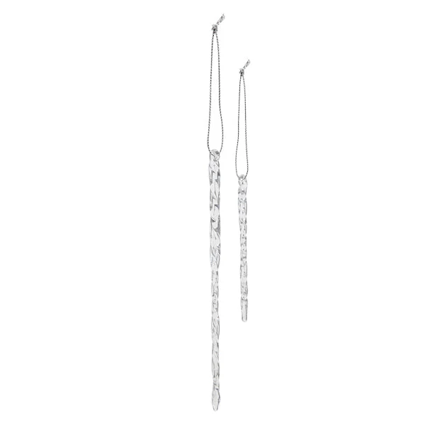 Clear Glass Icicles Set Of 24 Ornament - Image 3