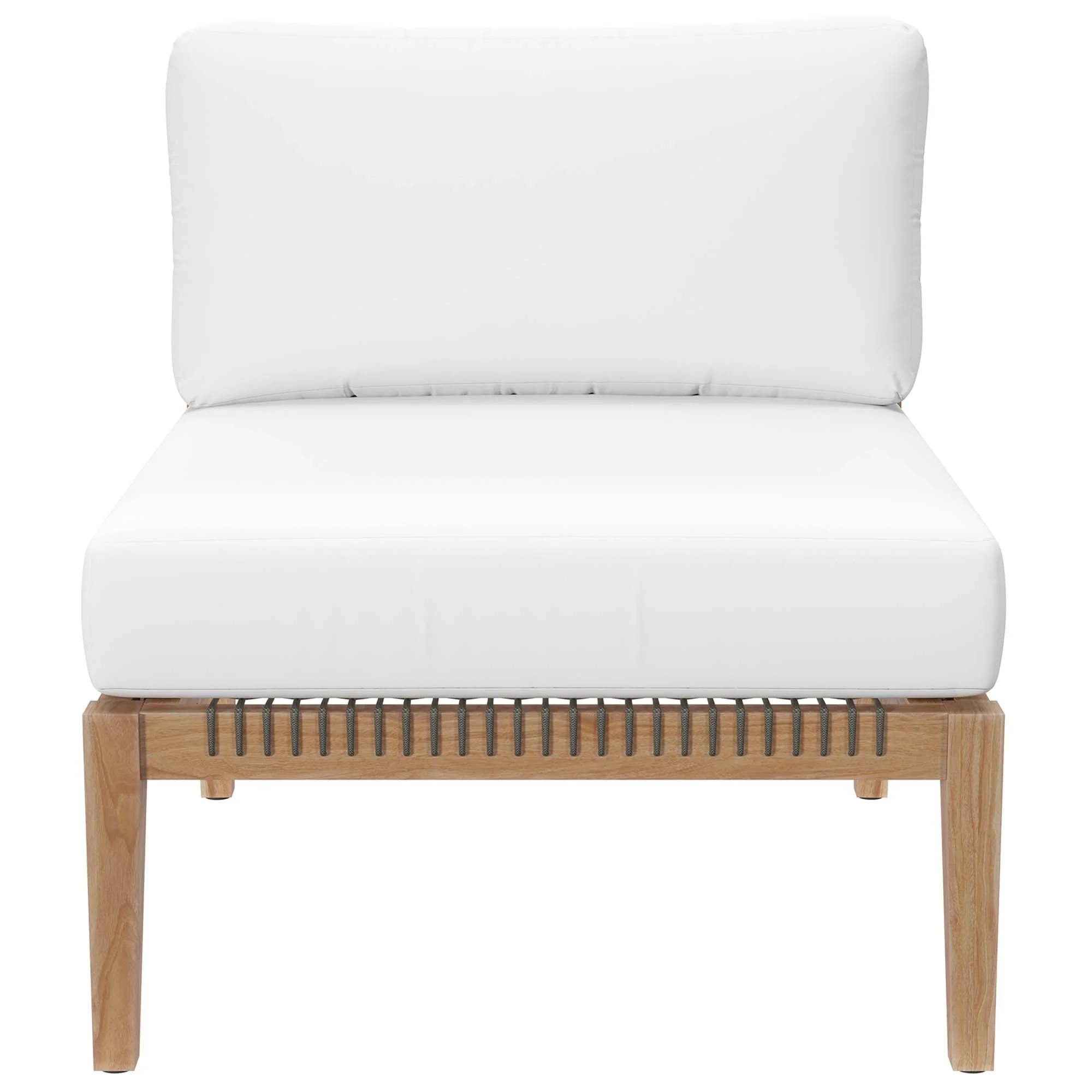 Clearwater Outdoor Patio Teak Wood Armless Chair by Modway - Image 14