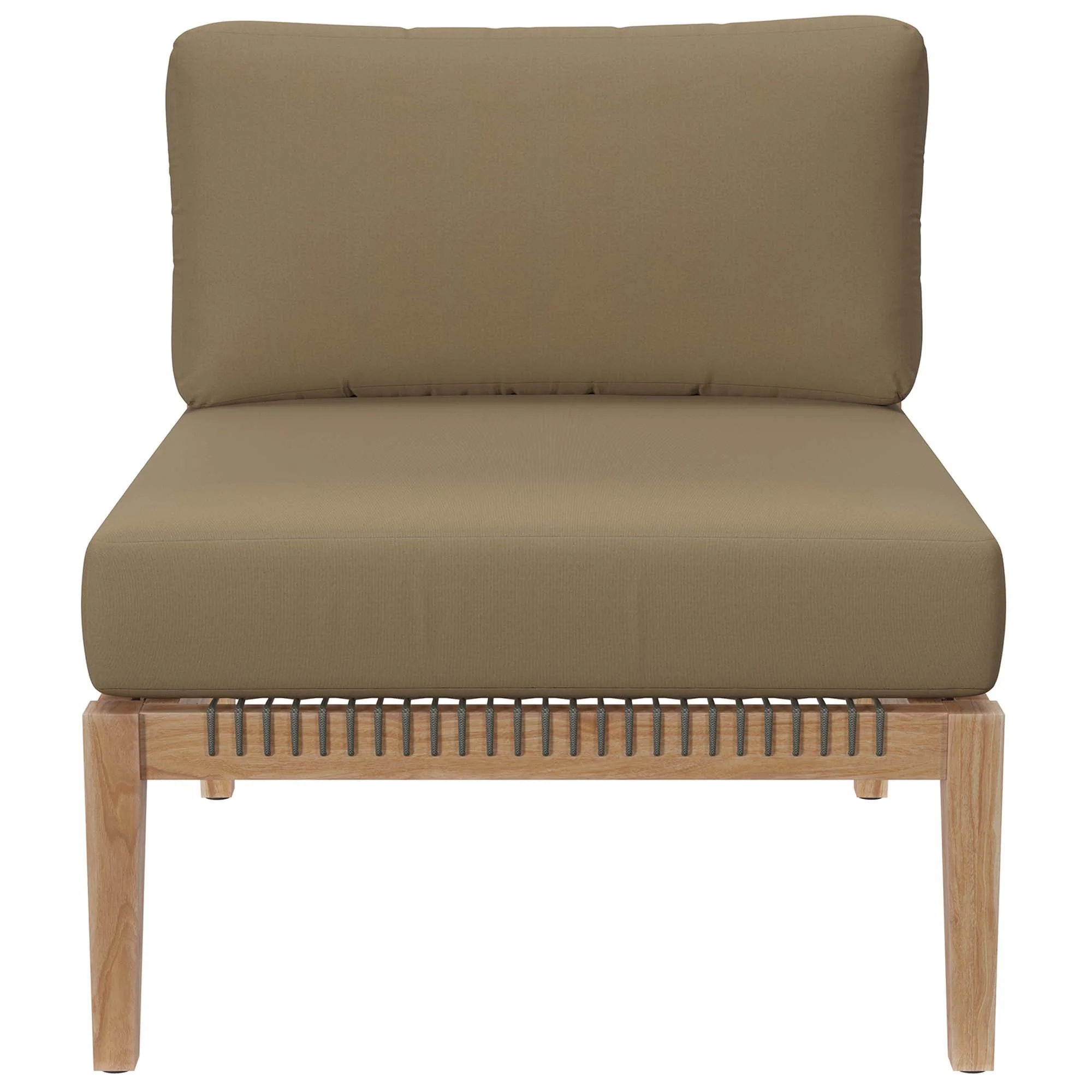 Clearwater Outdoor Patio Teak Wood Armless Chair by Modway - Image 15