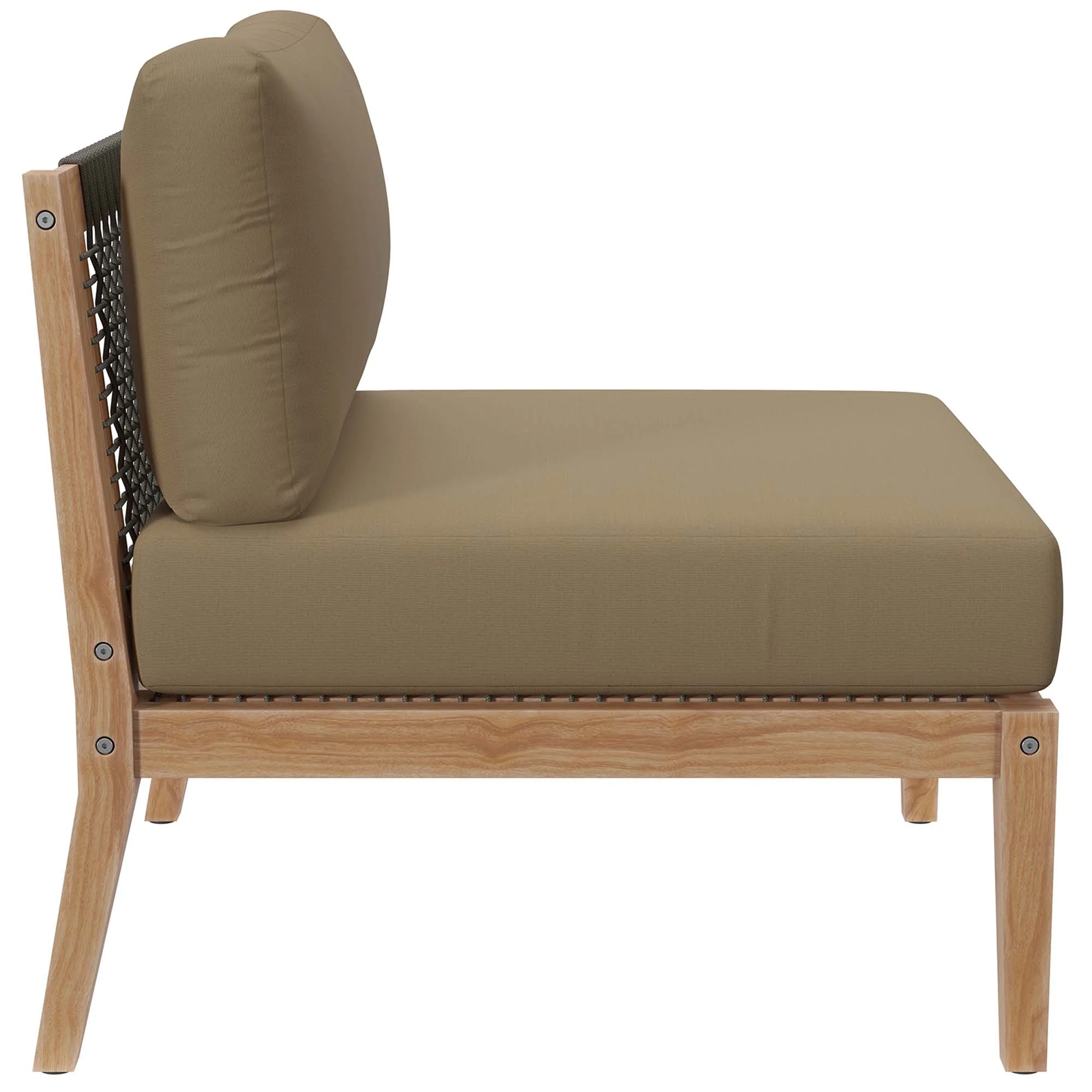 Clearwater Outdoor Patio Teak Wood Armless Chair by Modway - Image 21