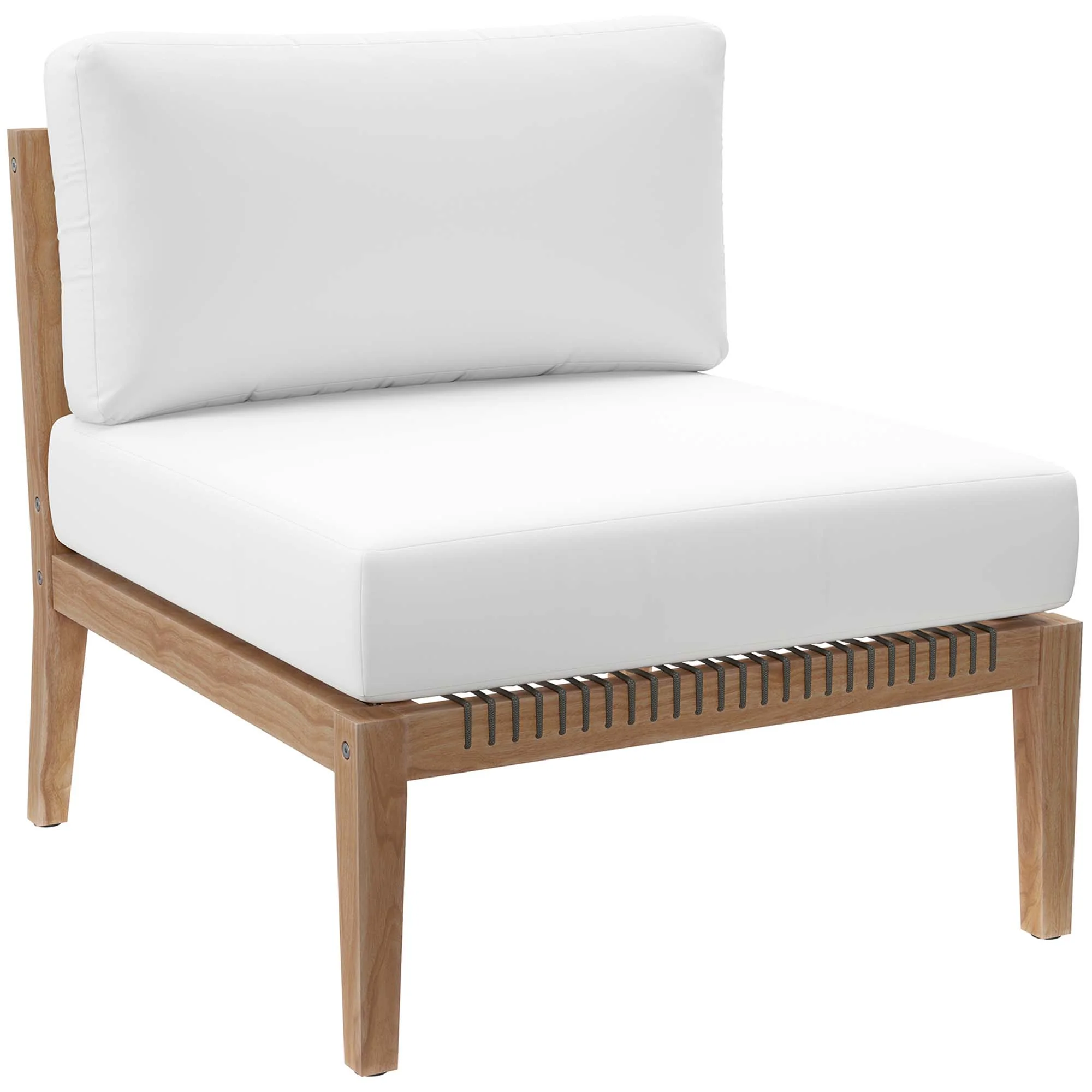 Clearwater Outdoor Patio Teak Wood Armless Chair by Modway - Image 26