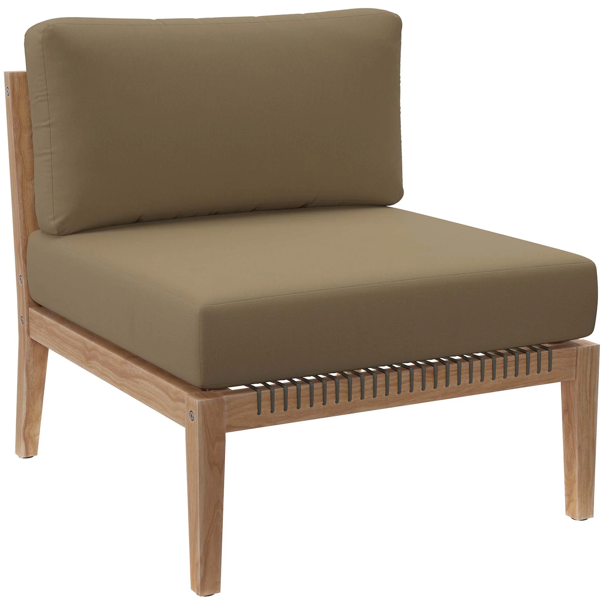 Clearwater Outdoor Patio Teak Wood Armless Chair by Modway - Image 27