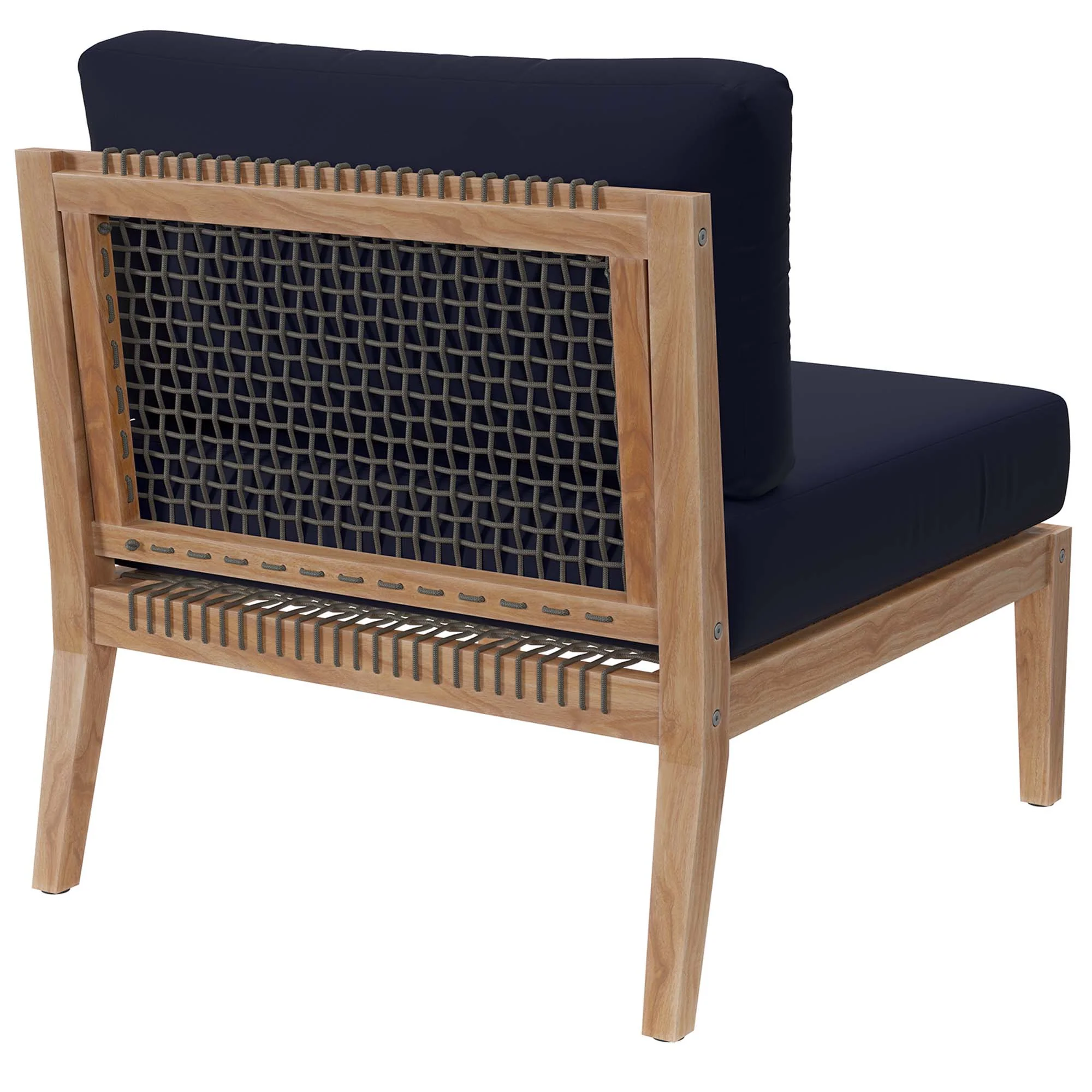 Clearwater Outdoor Patio Teak Wood Armless Chair by Modway - Image 4