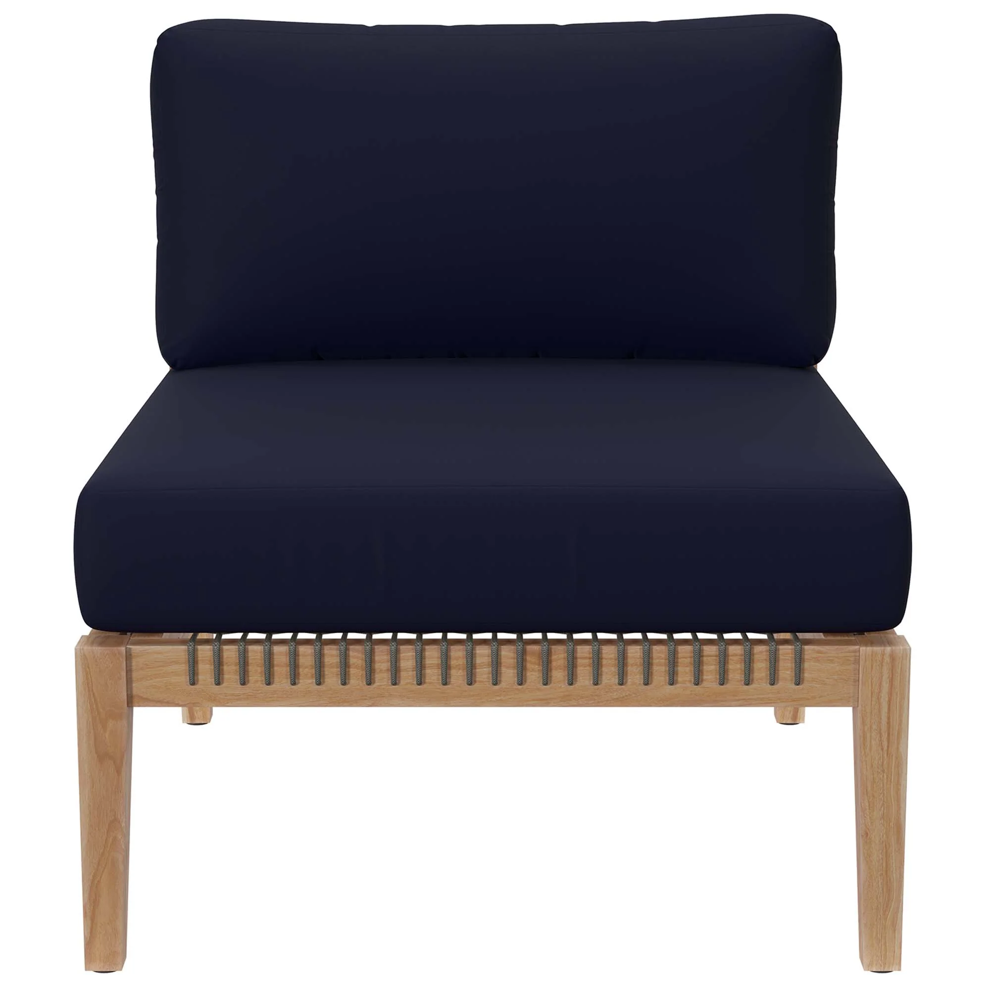 Clearwater Outdoor Patio Teak Wood Armless Chair by Modway - Image 5