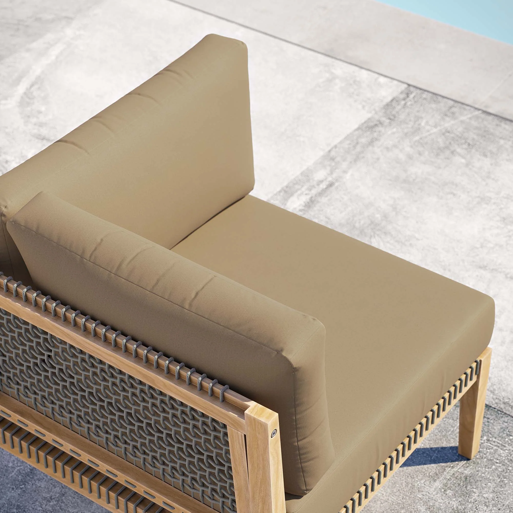 Clearwater Outdoor Patio Teak Wood Corner Chair by Modway - Image 10