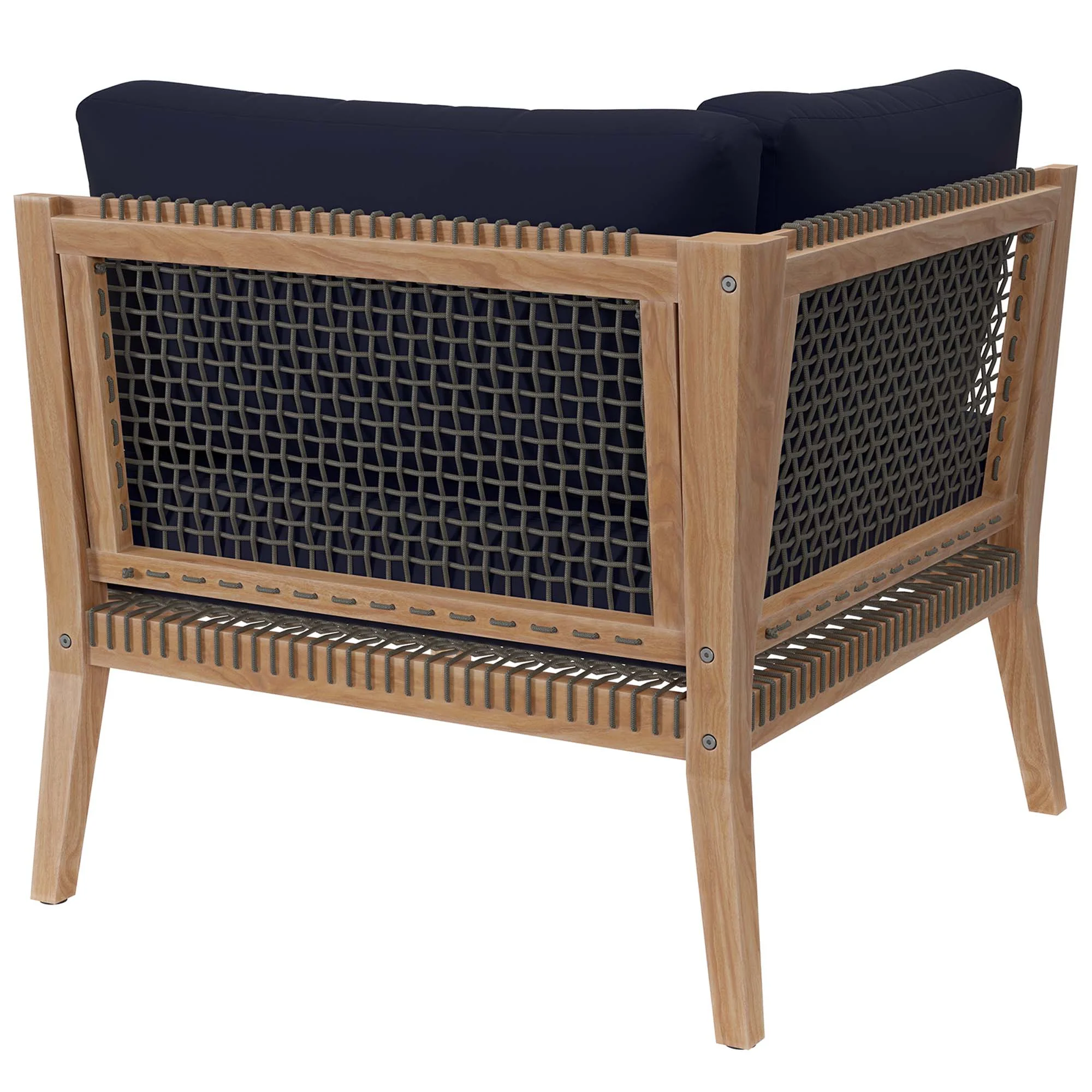 Clearwater Outdoor Patio Teak Wood Corner Chair by Modway - Image 21
