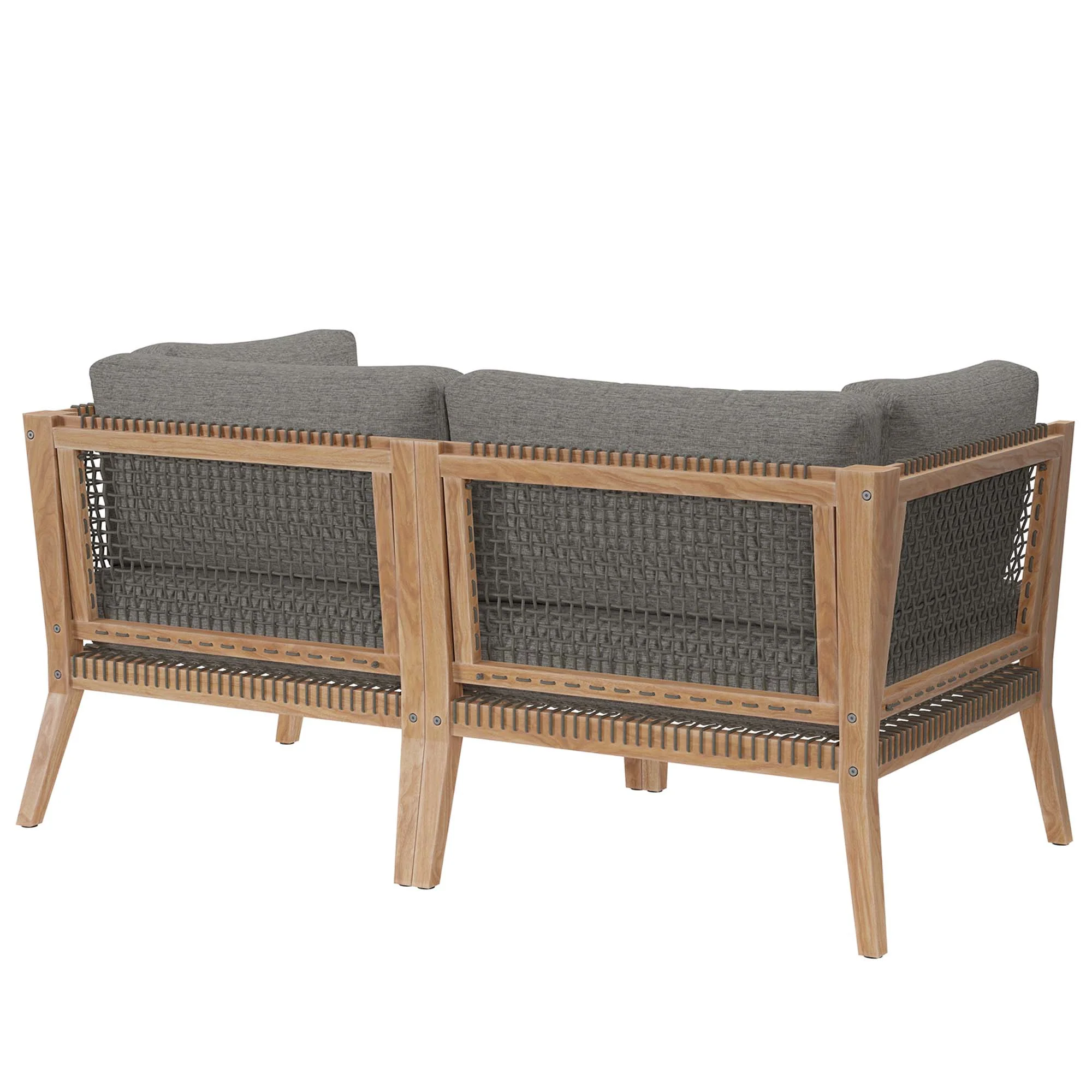 Clearwater Outdoor Patio Teak Wood Loveseat by Modway - Image 20