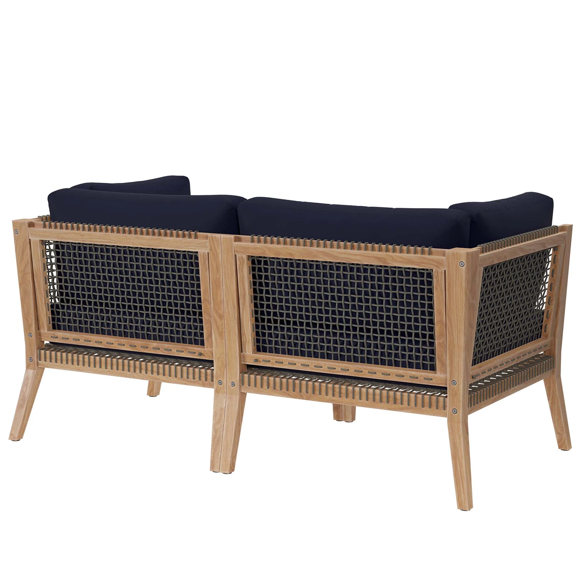 Clearwater Outdoor Patio Teak Wood Loveseat by Modway - Image 21