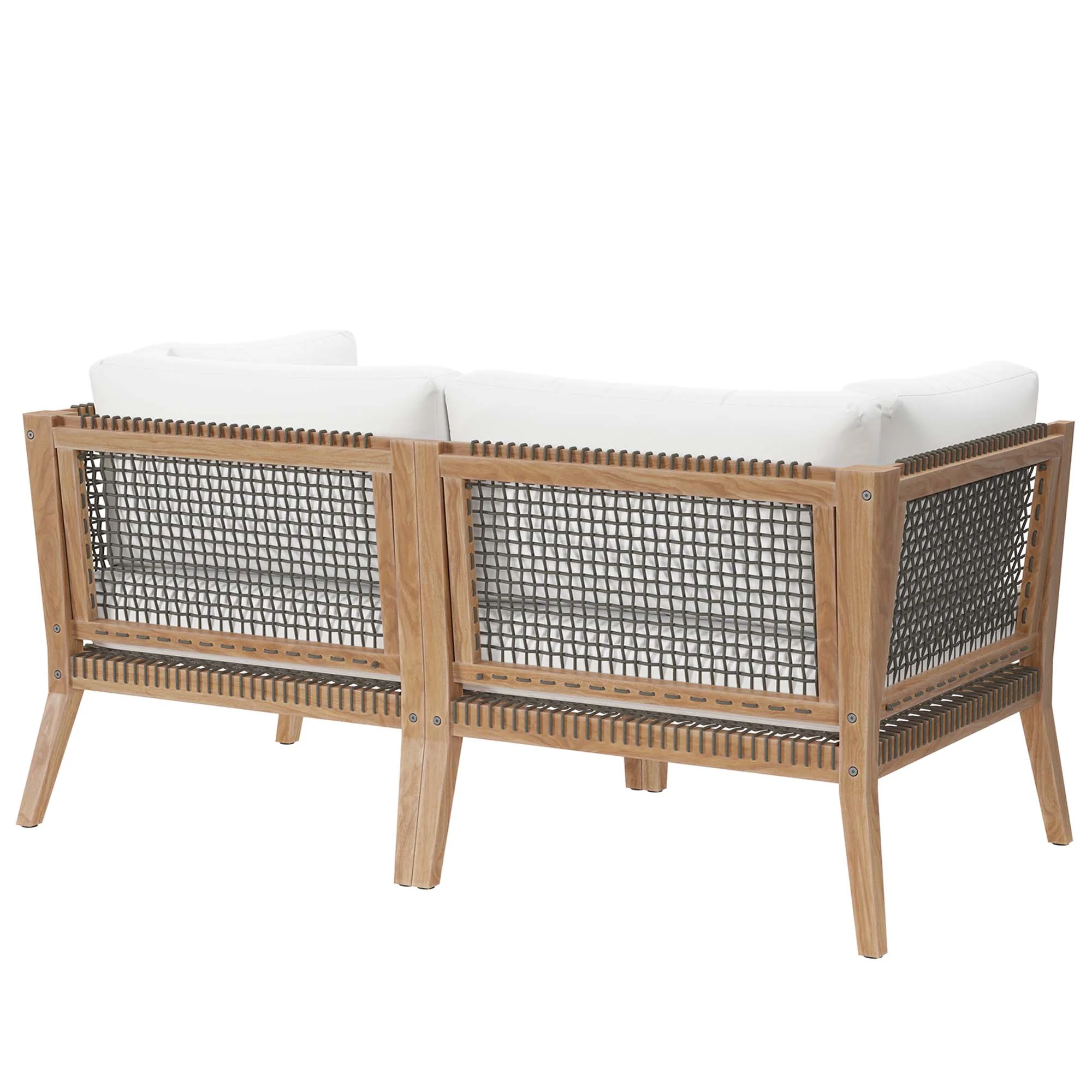 Clearwater Outdoor Patio Teak Wood Loveseat by Modway - Image 22
