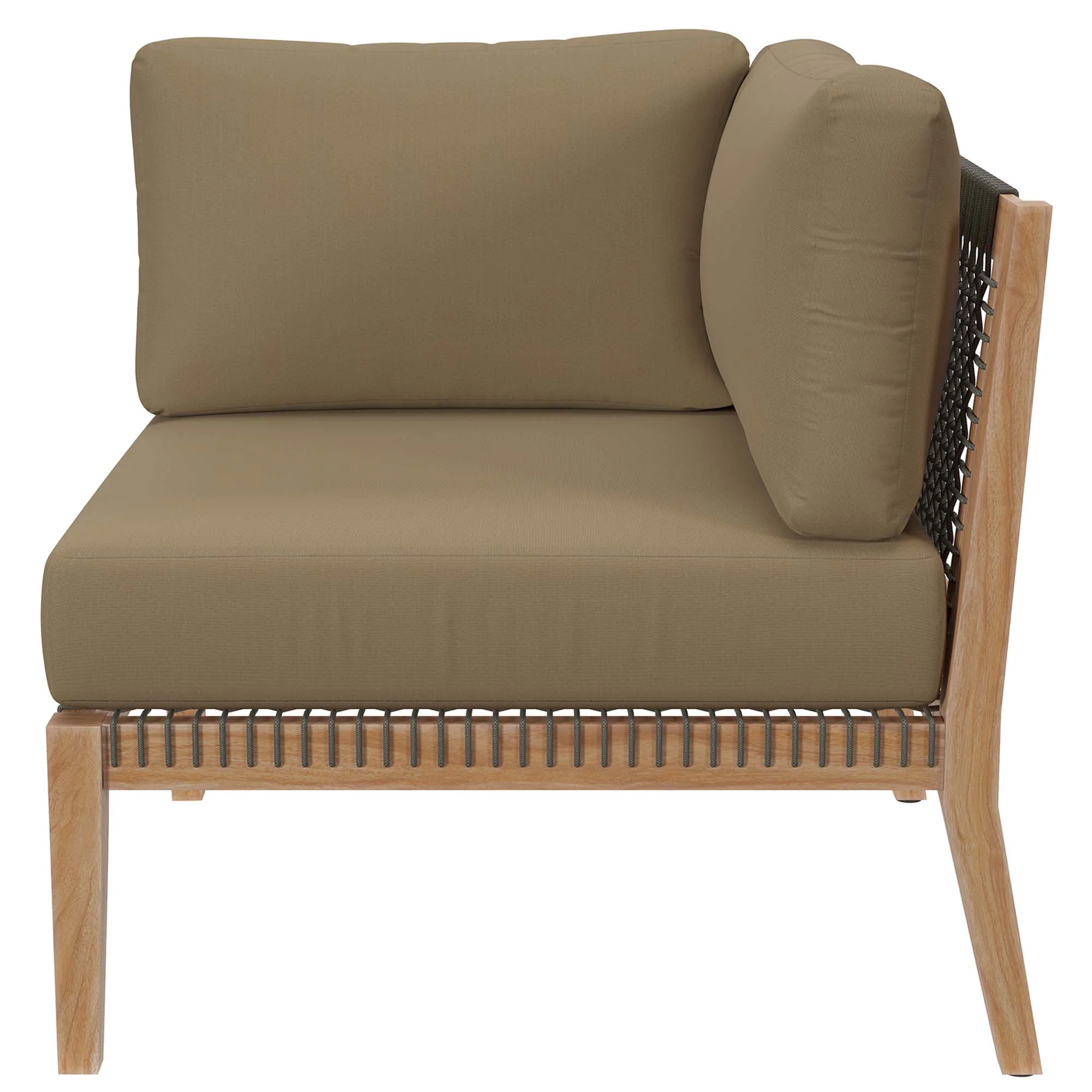 Clearwater Outdoor Patio Teak Wood Loveseat by Modway - Image 5