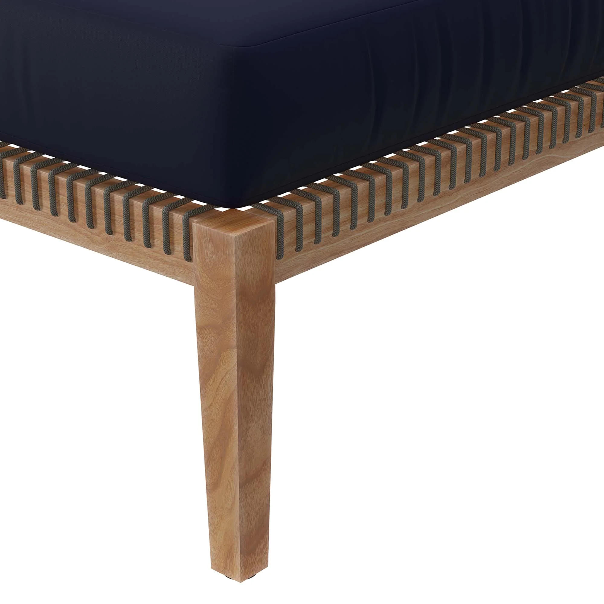Clearwater Outdoor Patio Teak Wood Ottoman by Modway - Image 15