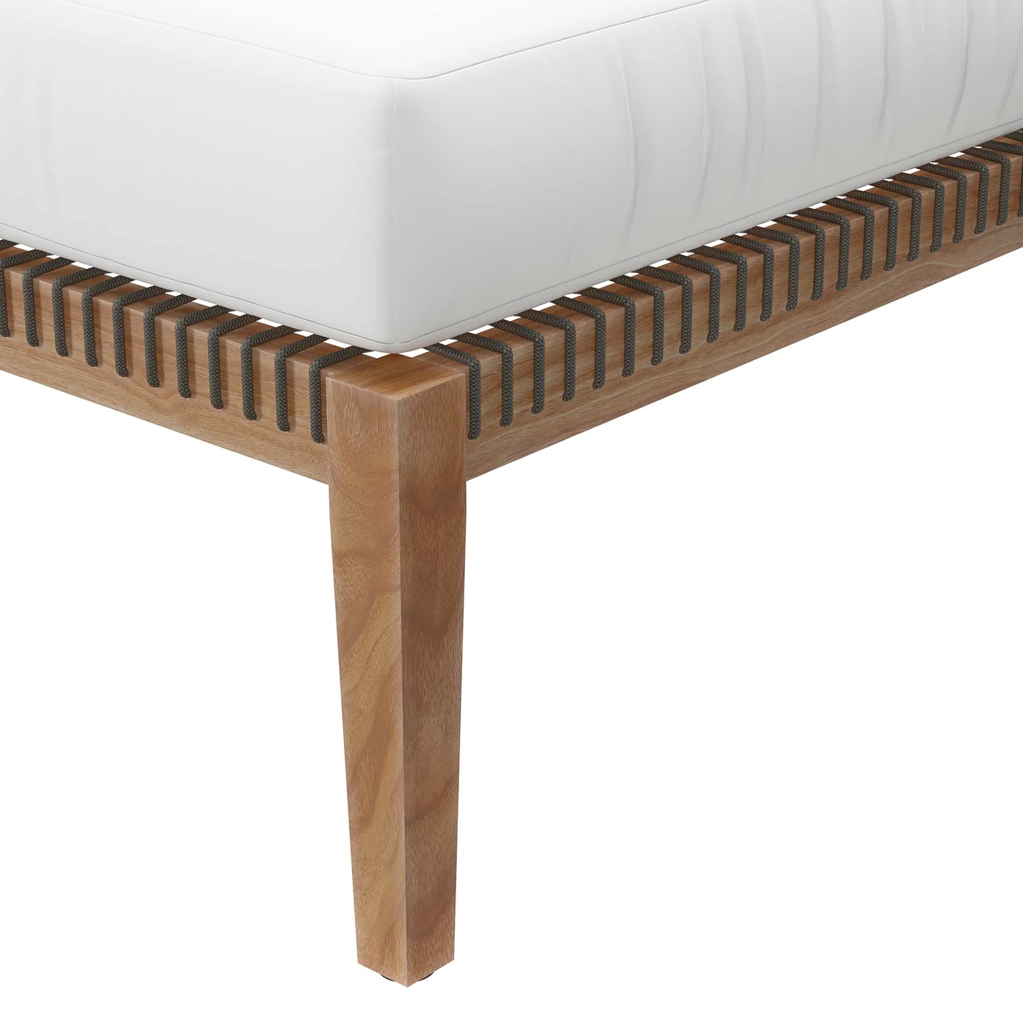 Clearwater Outdoor Patio Teak Wood Ottoman by Modway - Image 16
