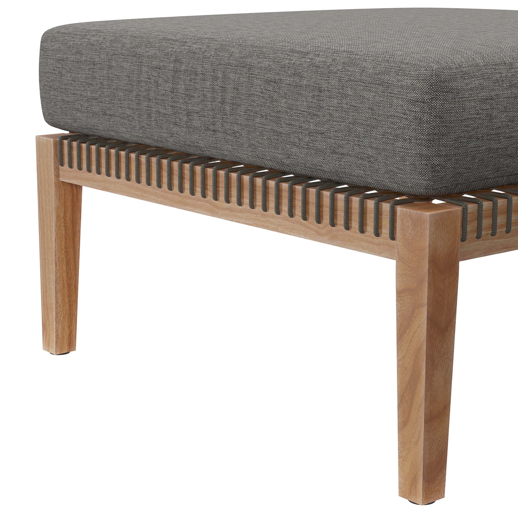 Clearwater Outdoor Patio Teak Wood Ottoman by Modway - Image 17