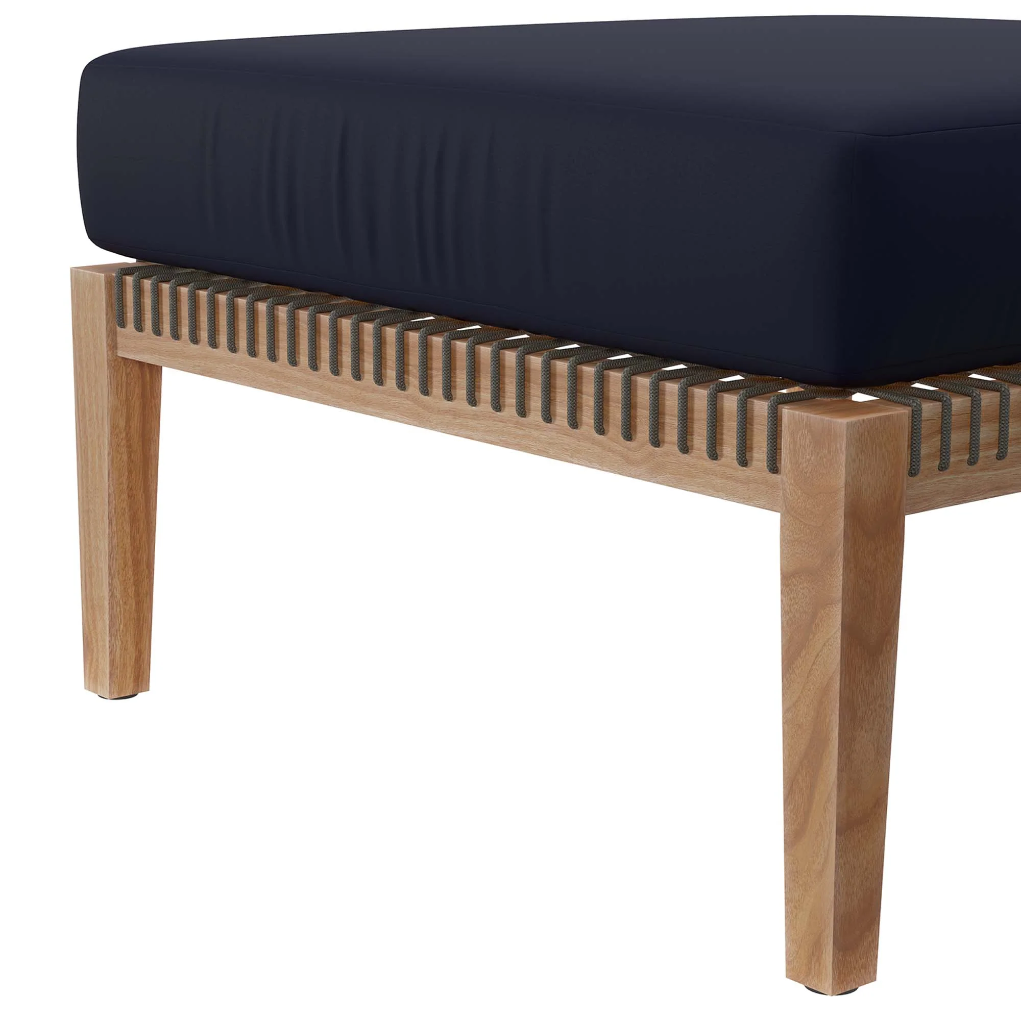 Clearwater Outdoor Patio Teak Wood Ottoman by Modway - Image 18