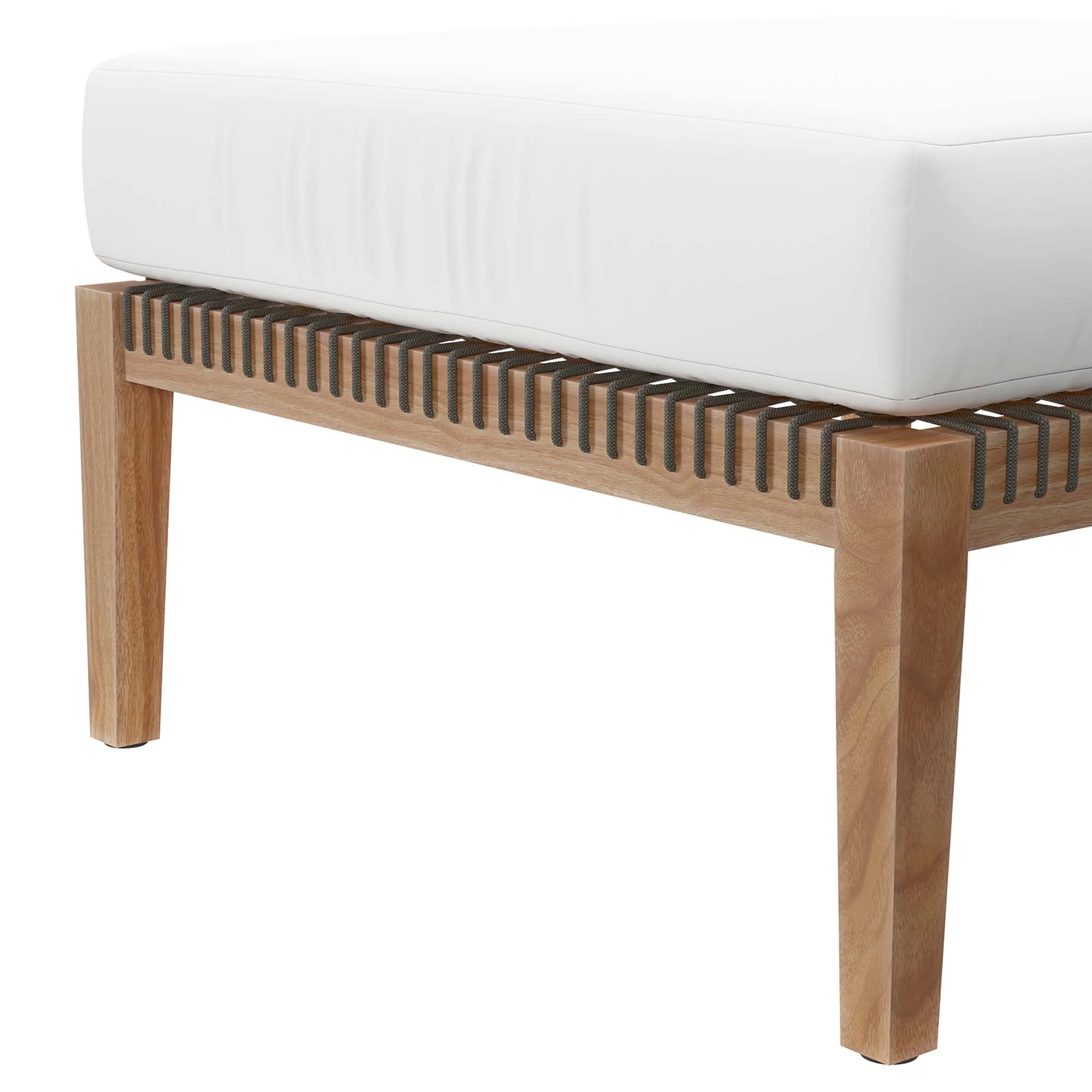 Clearwater Outdoor Patio Teak Wood Ottoman by Modway - Image 19