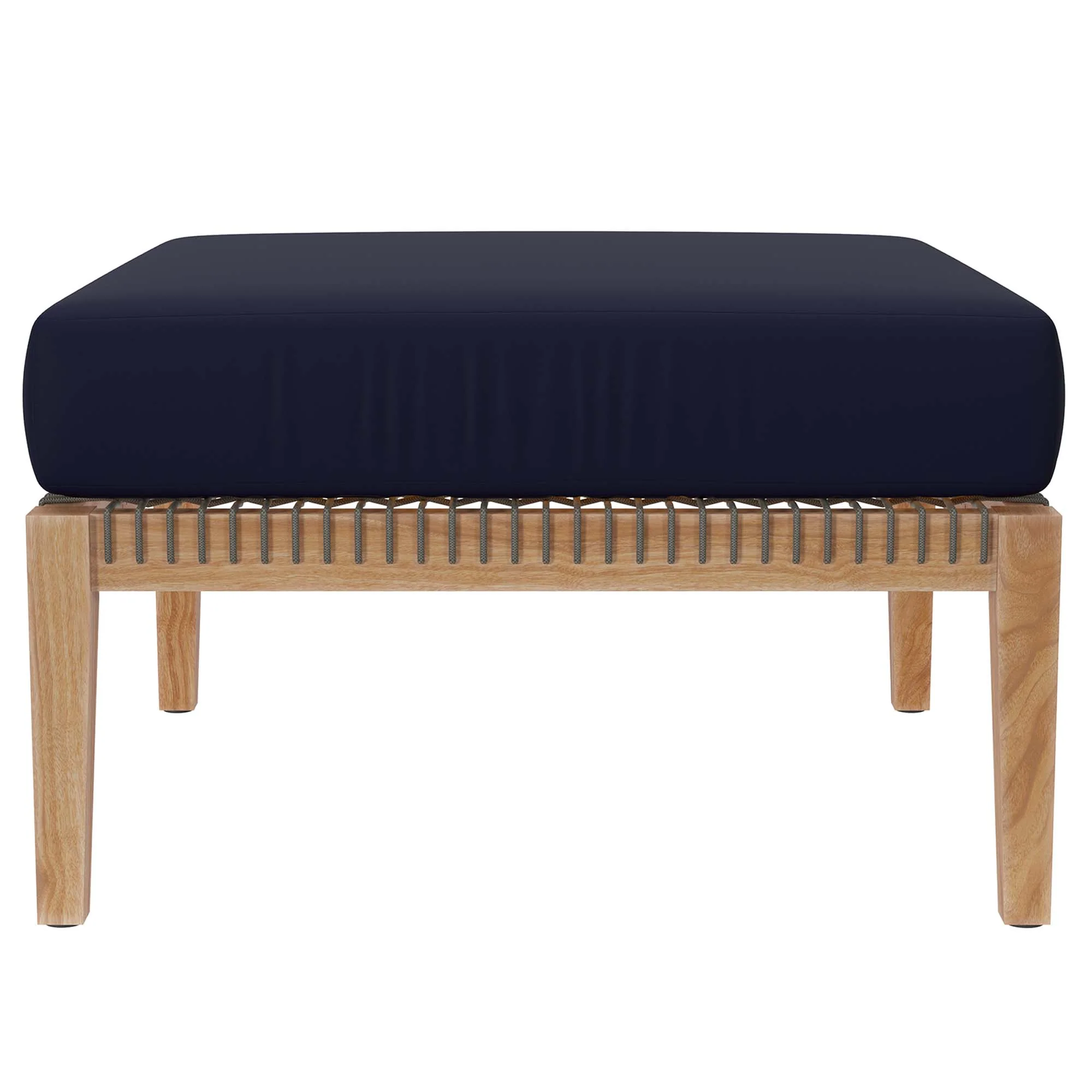 Clearwater Outdoor Patio Teak Wood Ottoman by Modway - Image 21