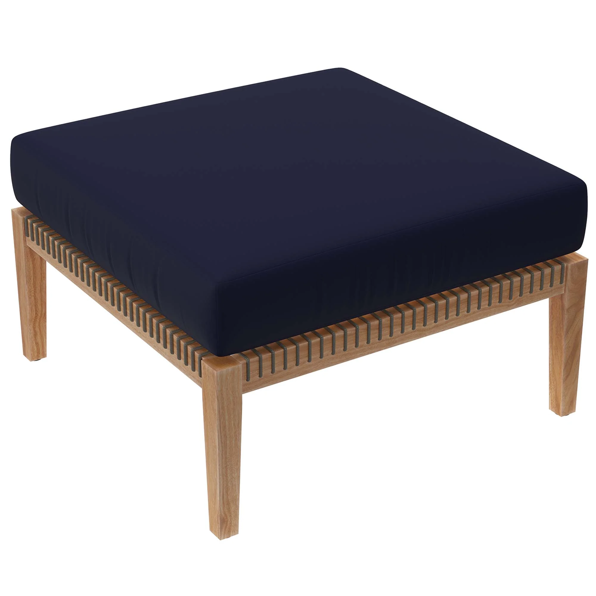 Clearwater Outdoor Patio Teak Wood Ottoman by Modway - Image 27