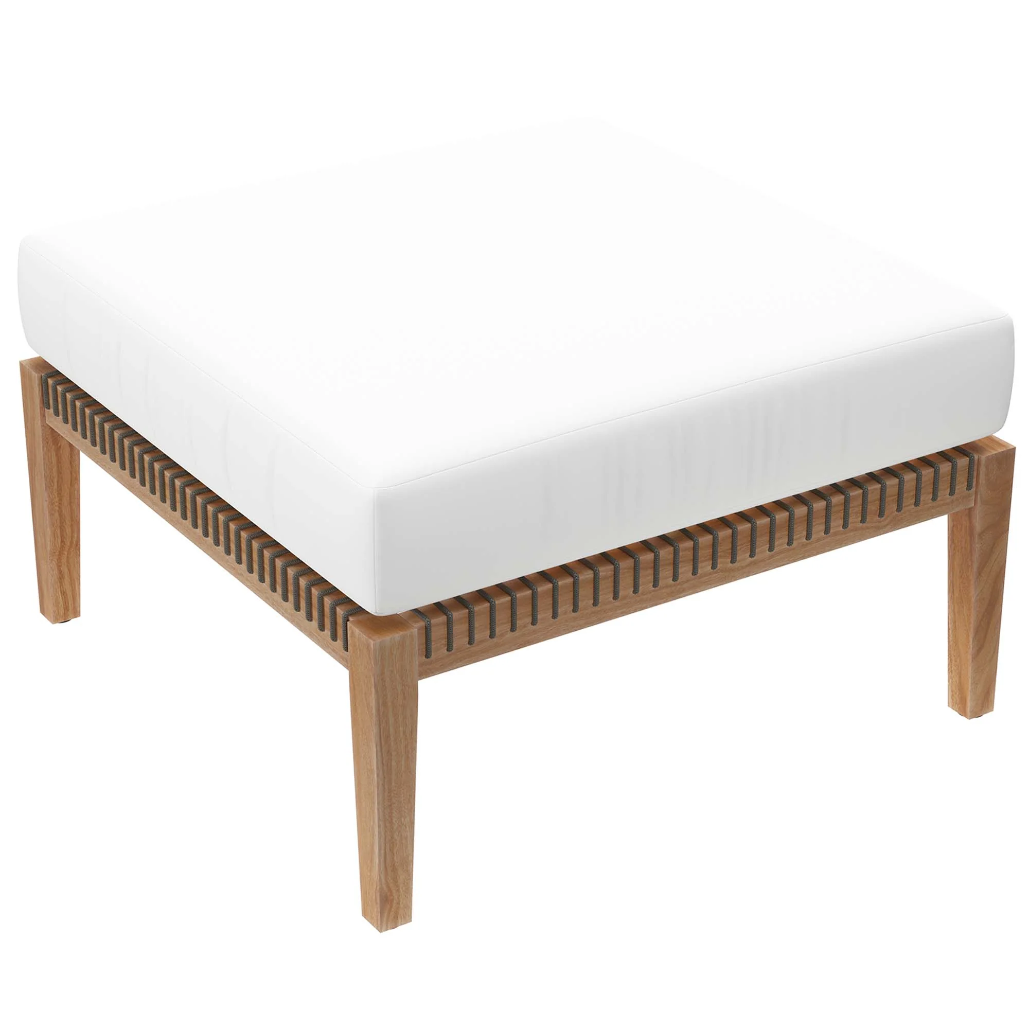 Clearwater Outdoor Patio Teak Wood Ottoman by Modway - Image 28