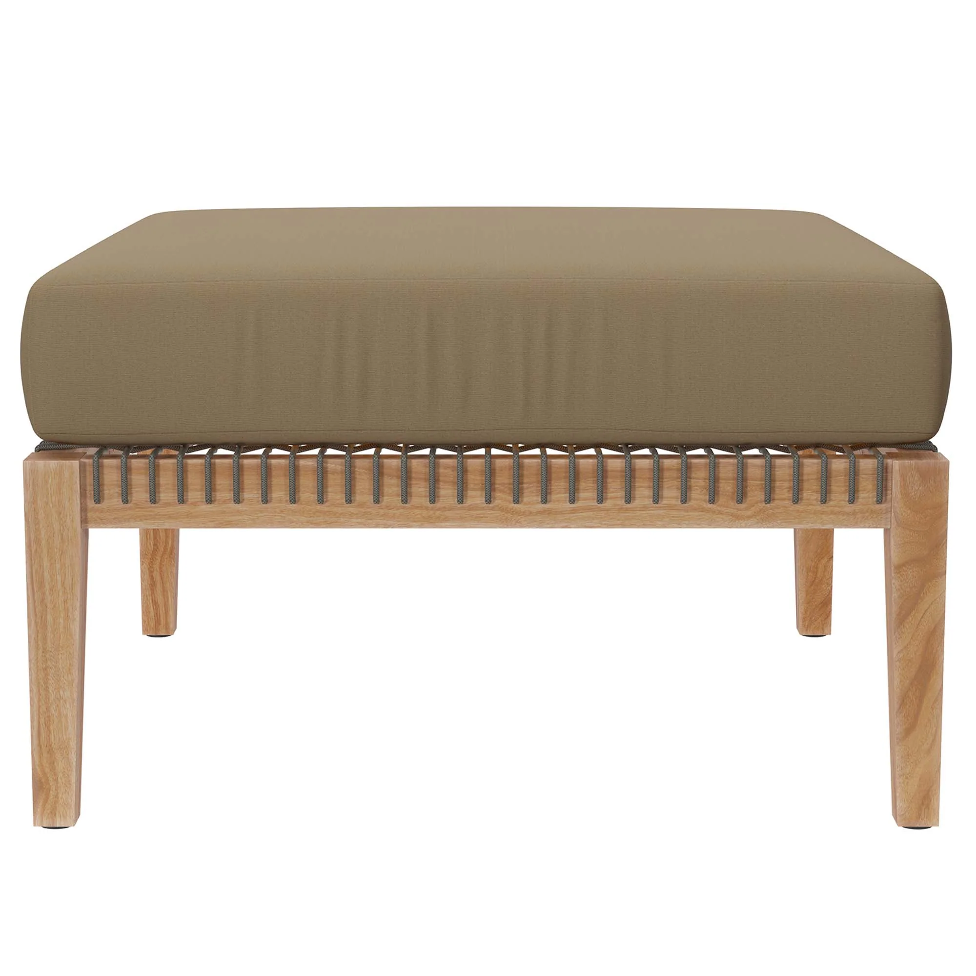 Clearwater Outdoor Patio Teak Wood Ottoman by Modway - Image 3