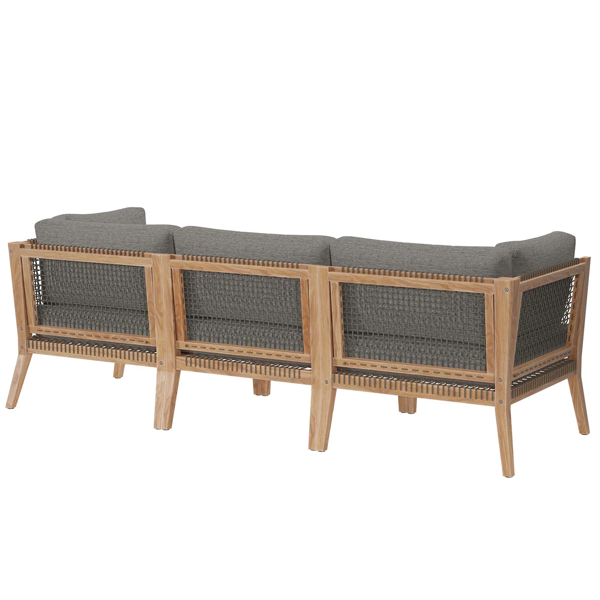 Clearwater Outdoor Patio Teak Wood Sofa by Modway - Image 21