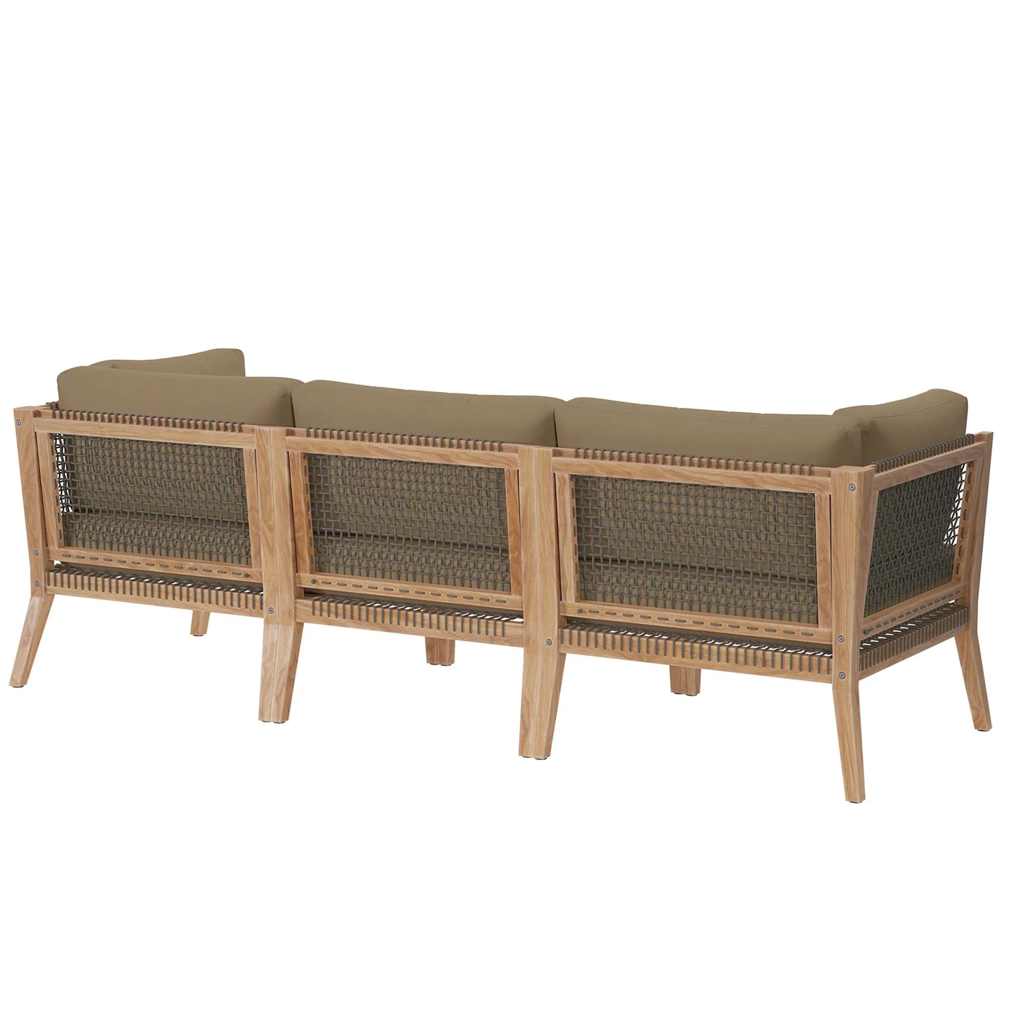 Clearwater Outdoor Patio Teak Wood Sofa by Modway - Image 22