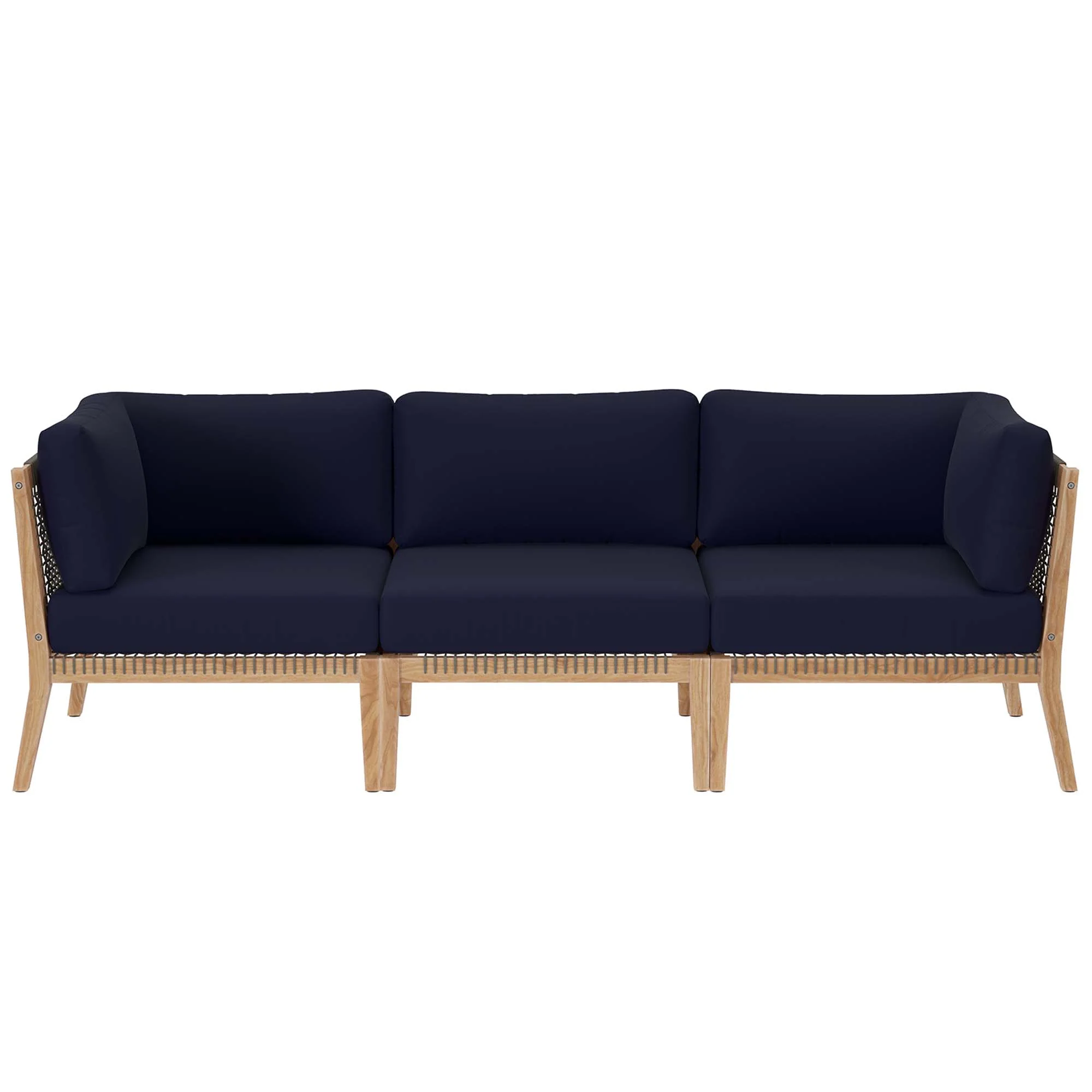 Clearwater Outdoor Patio Teak Wood Sofa by Modway - Image 26