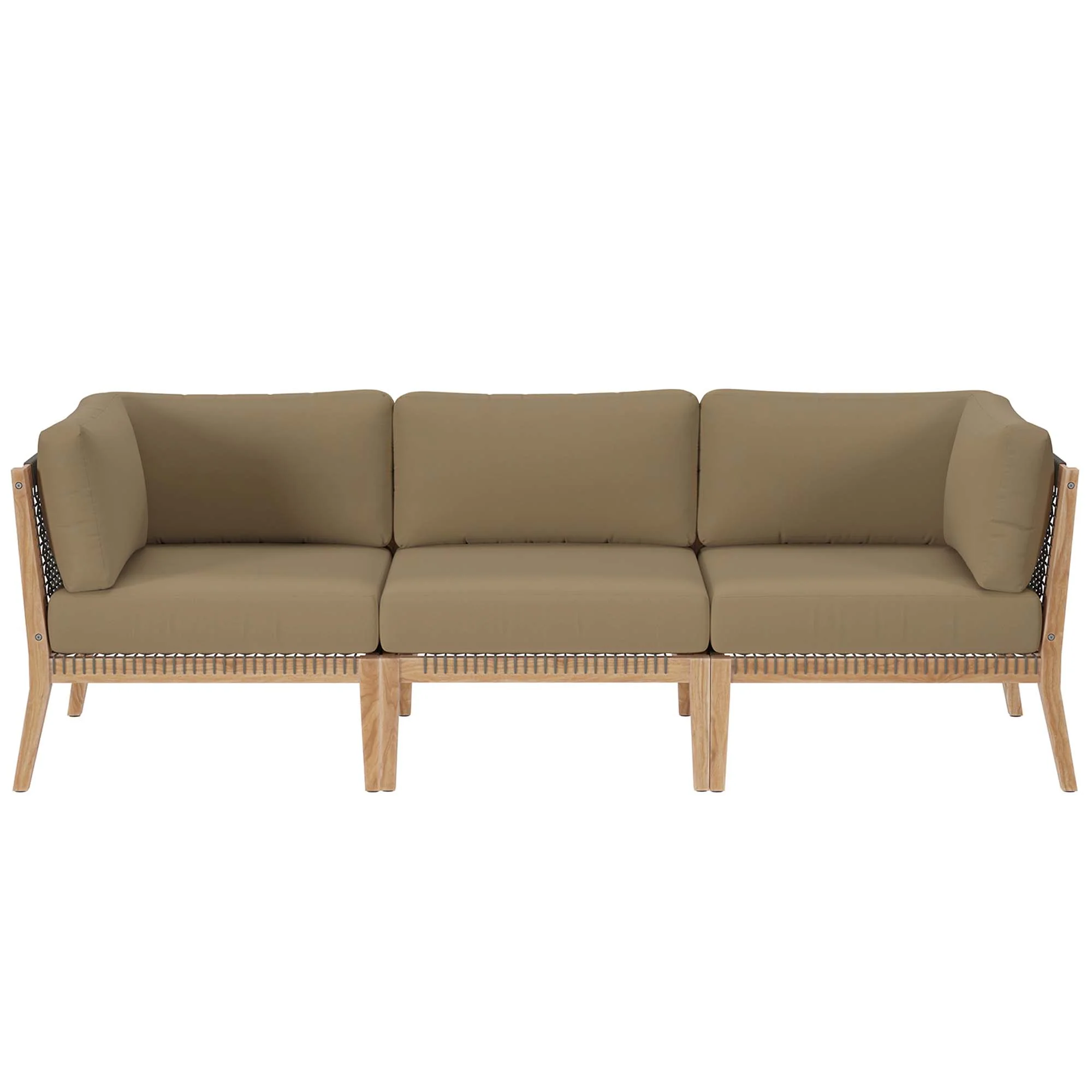 Clearwater Outdoor Patio Teak Wood Sofa by Modway - Image 28