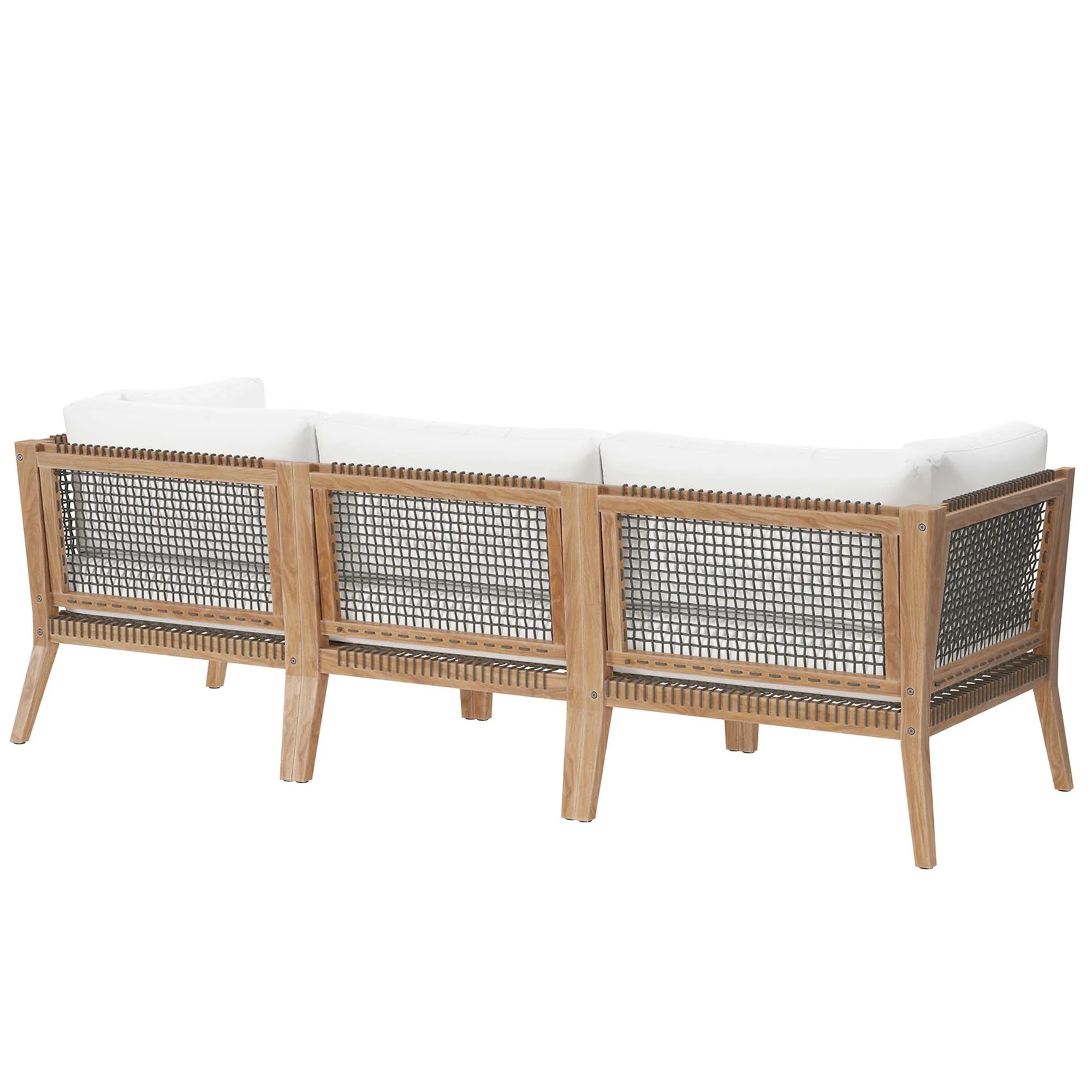 Clearwater Outdoor Patio Teak Wood Sofa by Modway - Image 3