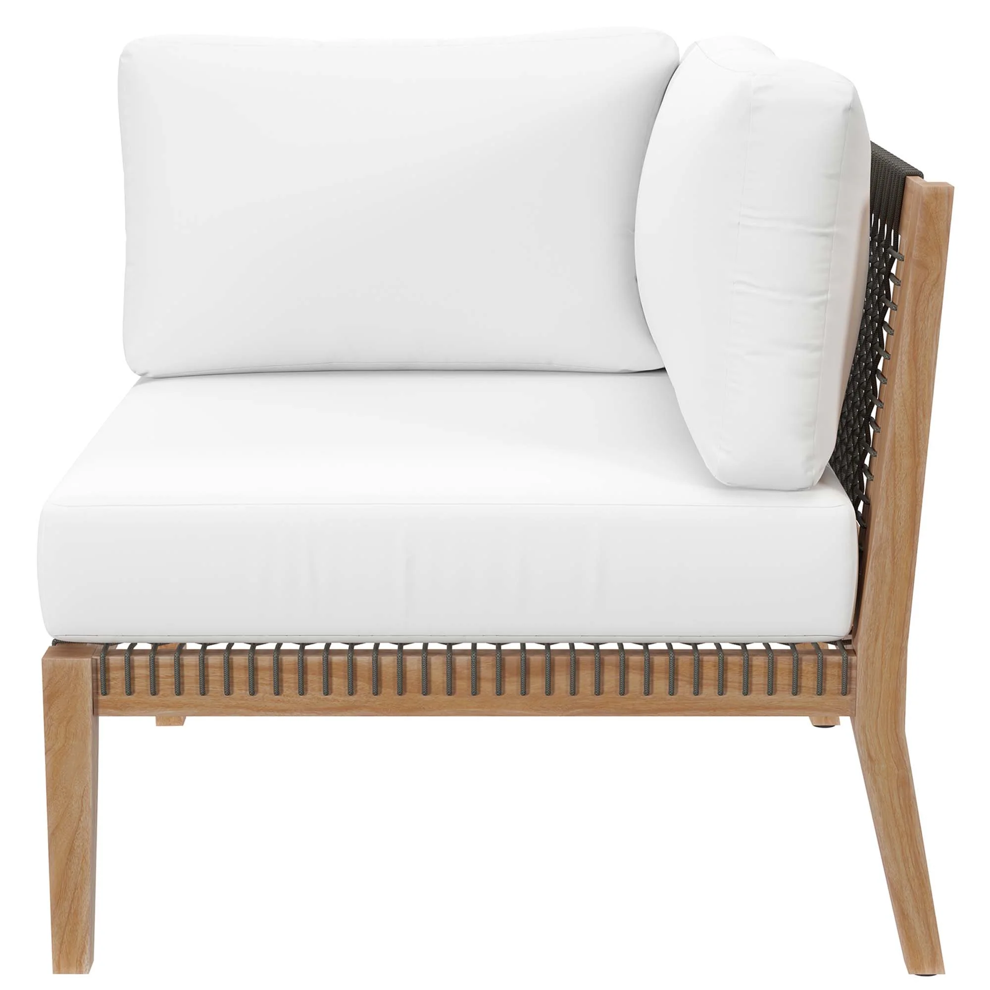 Clearwater Outdoor Patio Teak Wood Sofa by Modway - Image 6
