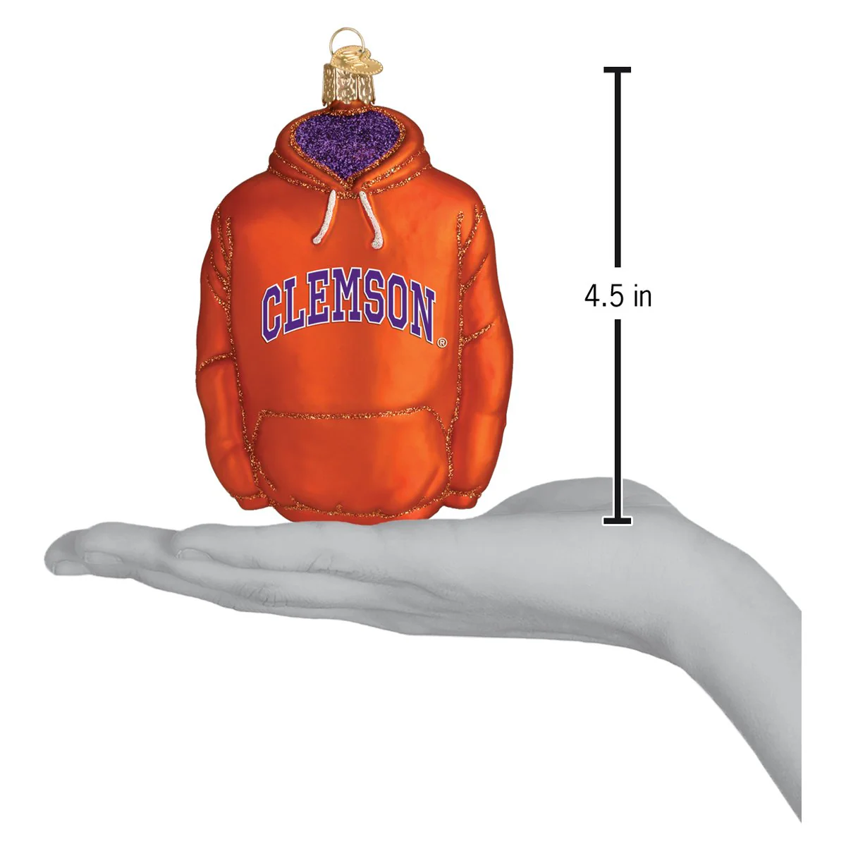 Clemson Hoodie Ornament - Image 4
