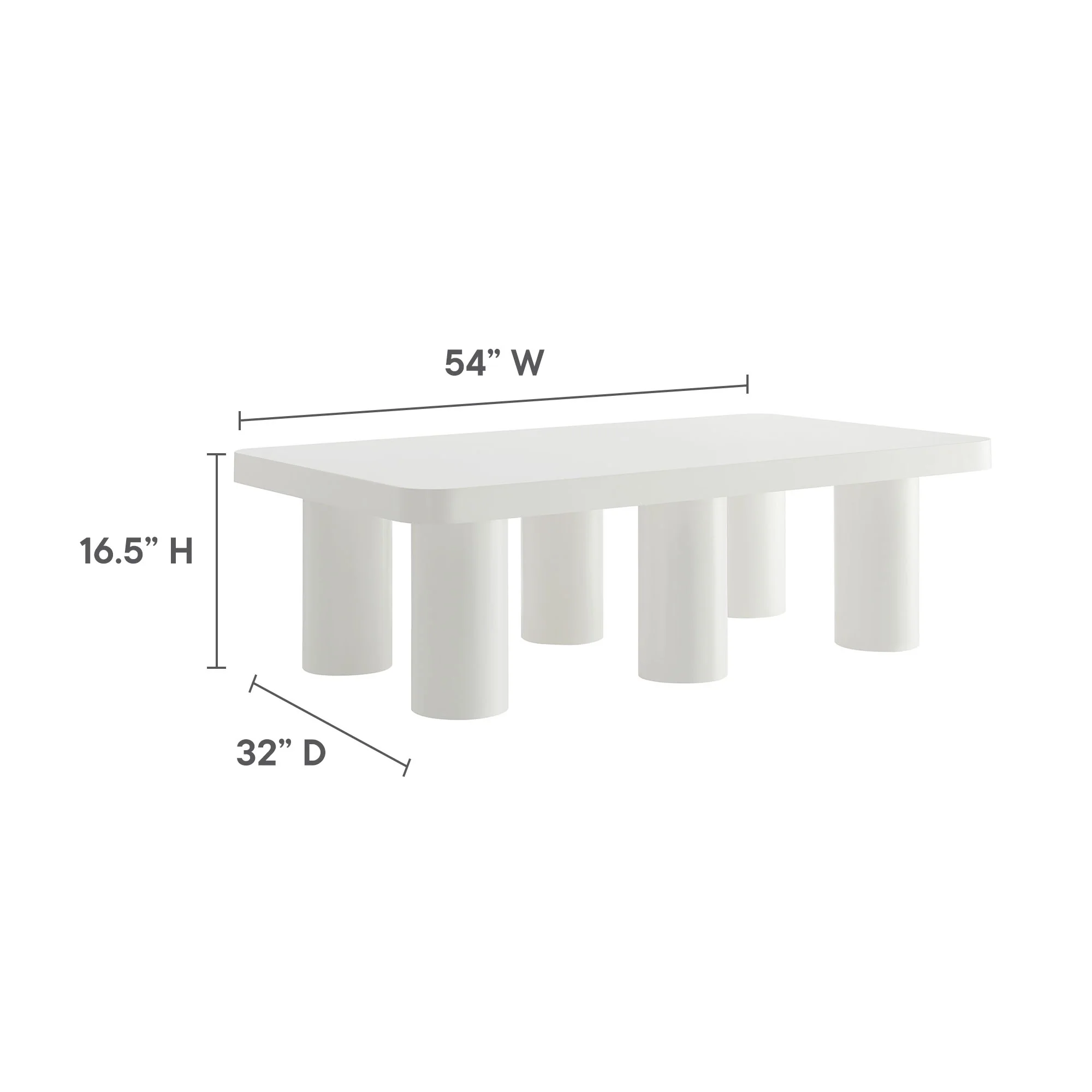 Cleo 54-Inch Rectangular Coffee Table by Modway - Image 2