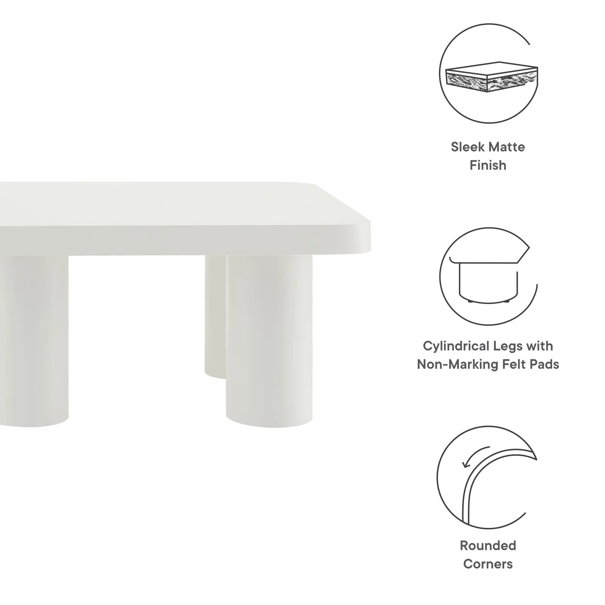 Cleo 54-Inch Rectangular Coffee Table by Modway - Image 3
