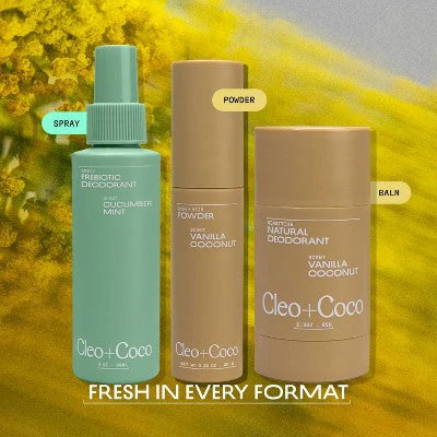 cleo+coco Body and Hair Antiperspirants and Deodorant Powder Coconut Vanilla 0.88oz - New - Image 10