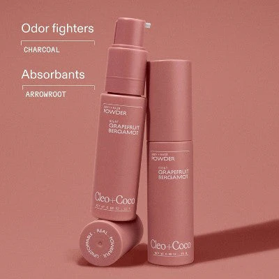 Cleo+Coco Body and Hair Antiperspirants and Deodorant Powder Grapefruit Bergamot 0.88oz - Image 4