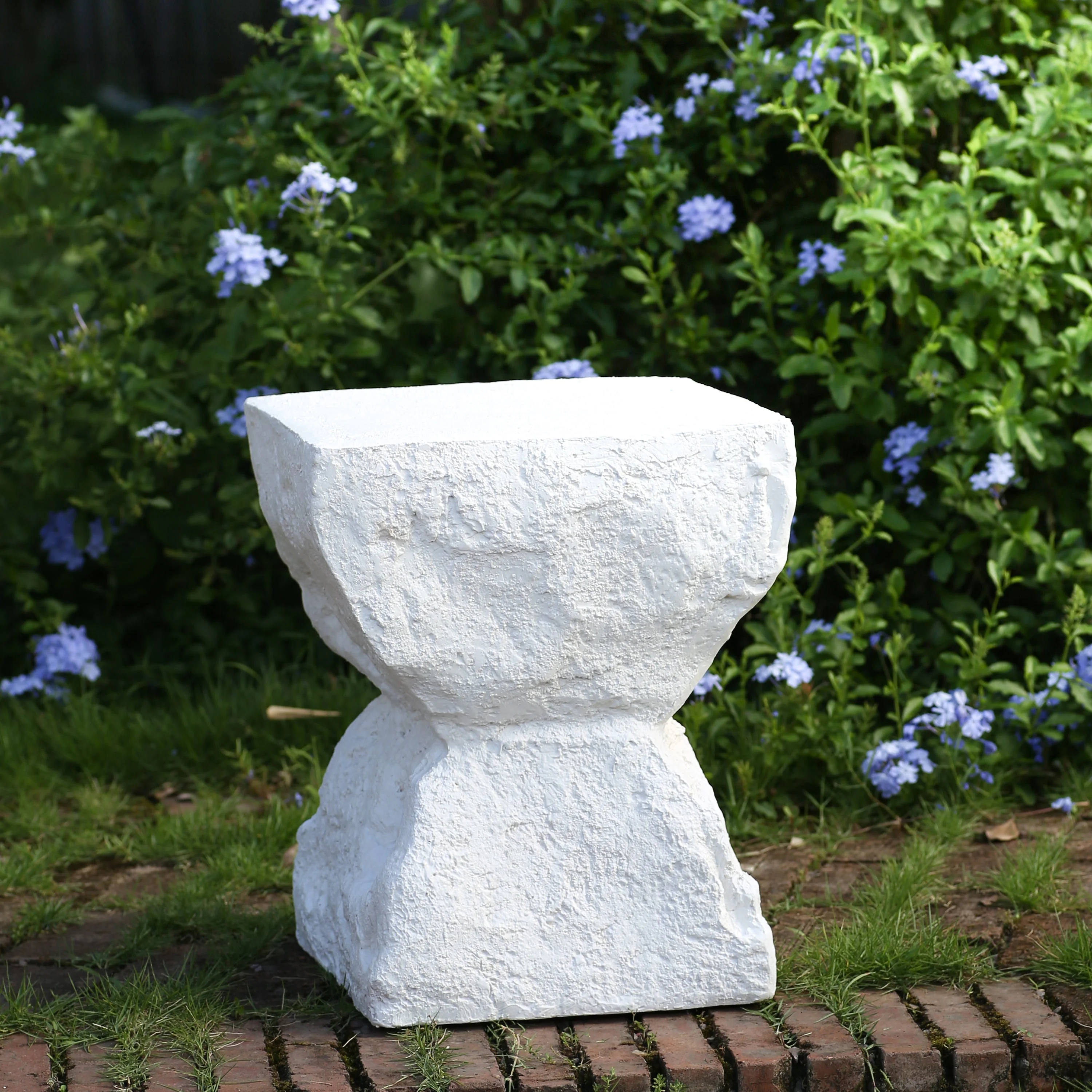 Cleo Outdoor Patio Modern Minimalist MGO Side Table - Image 2