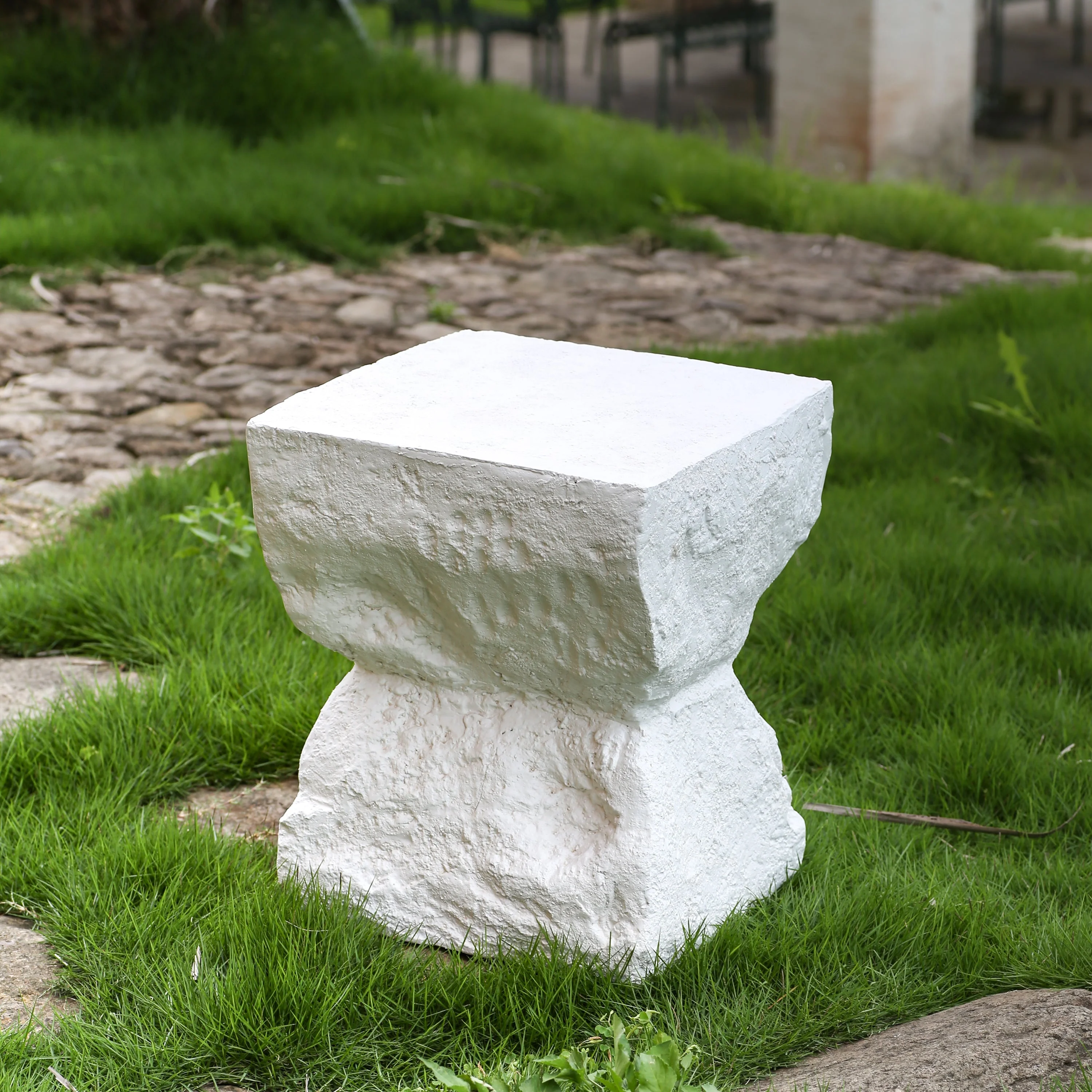 Cleo Outdoor Patio Modern Minimalist MGO Side Table - Image 3